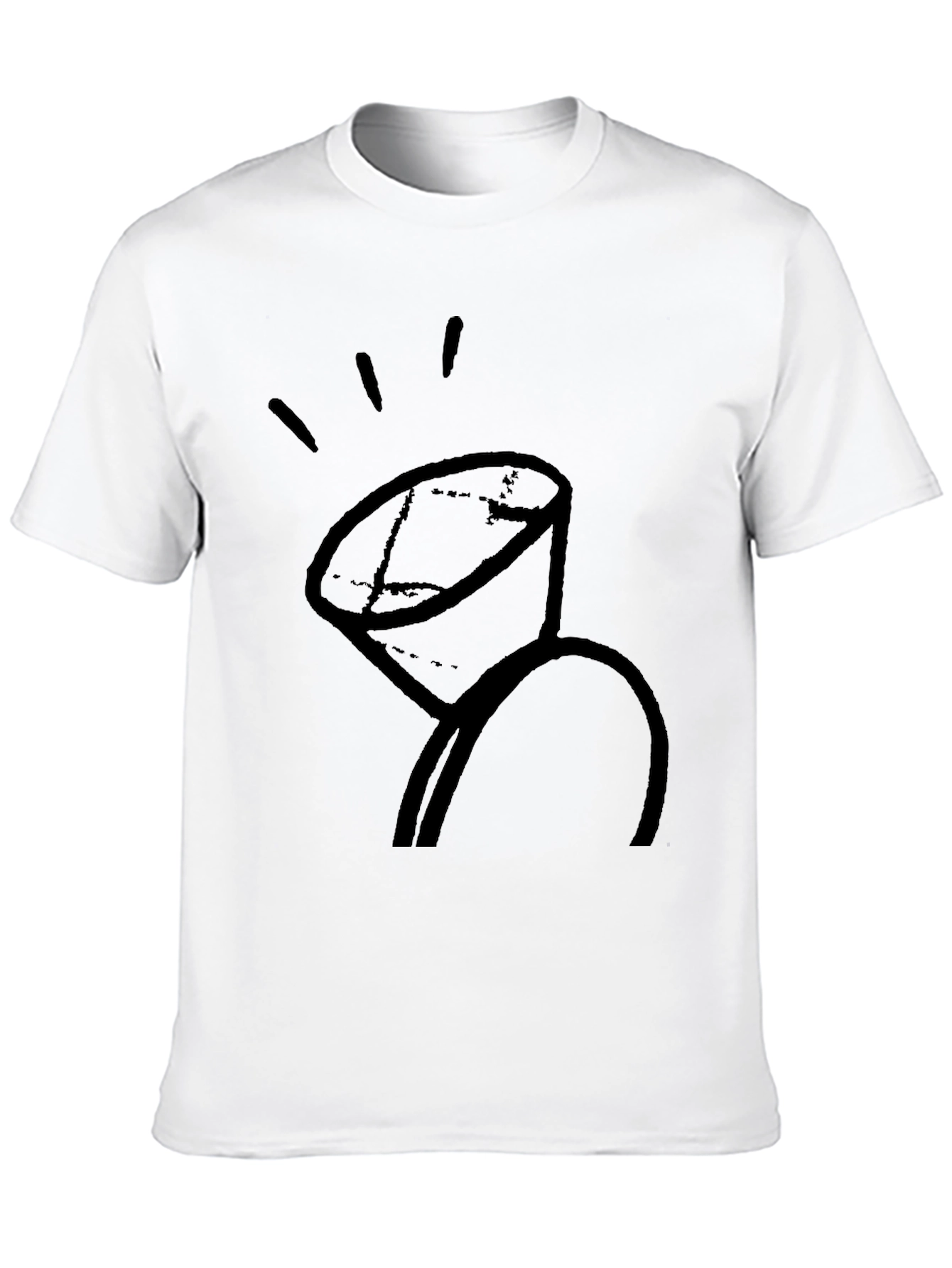 Diamond Ring Graphic Tee - Unisex Black T-Shirt