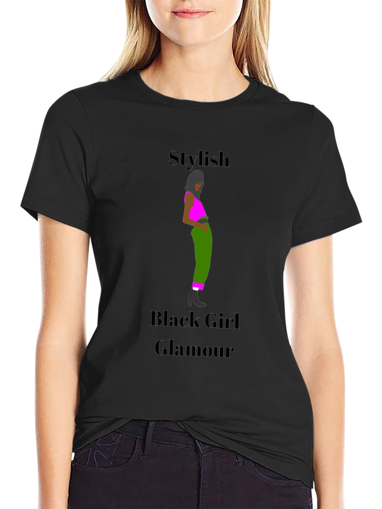 Stylish Black Girl Glamour T-Shirt