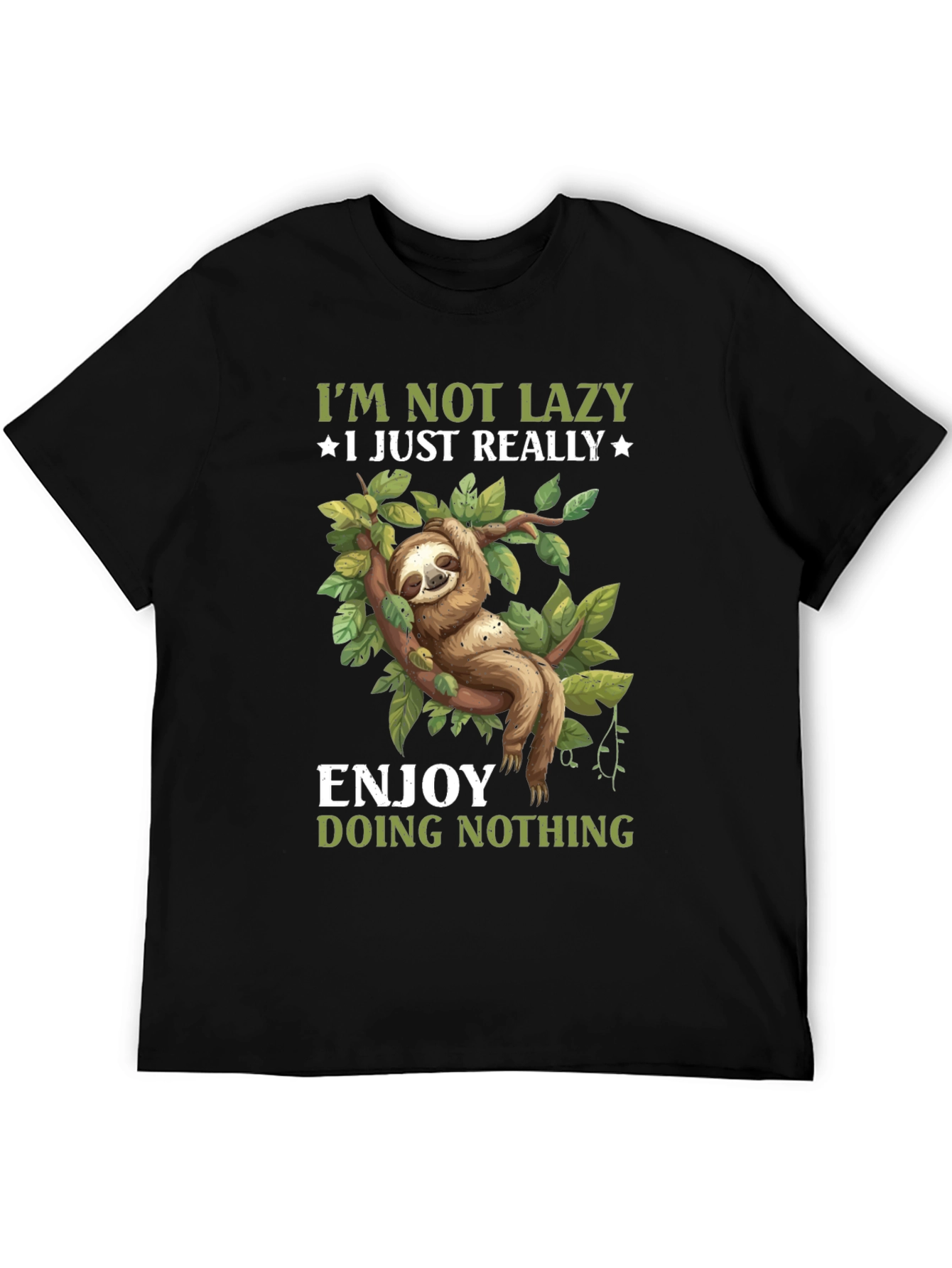 Funny Sloth T-Shirt: Enjoy Doing Nothing Tee