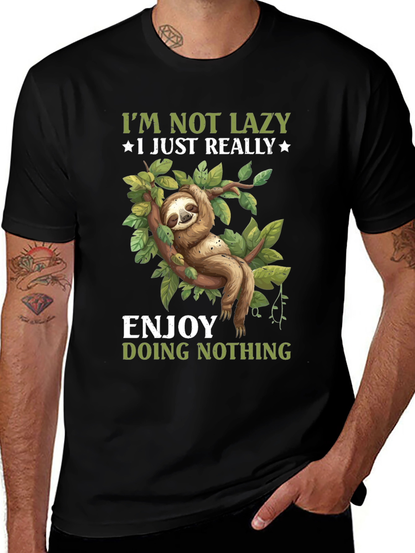 Funny Sloth T-Shirt: Enjoy Doing Nothing Tee