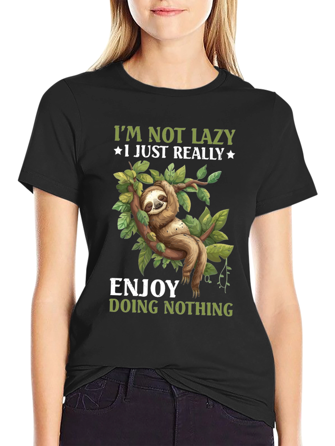 Funny Sloth T-Shirt: Enjoy Doing Nothing Tee