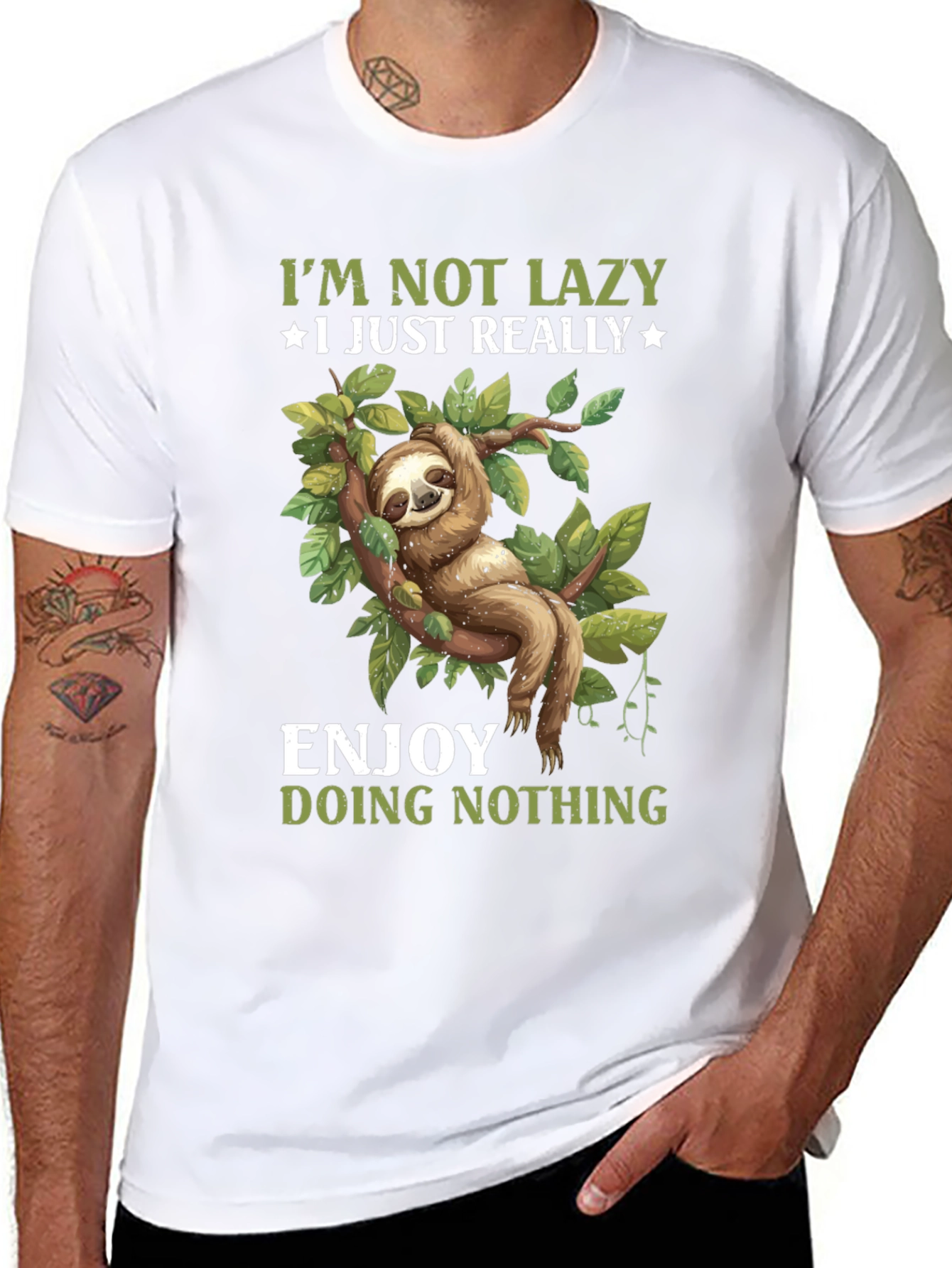 Funny Sloth T-Shirt: Enjoy Doing Nothing Tee