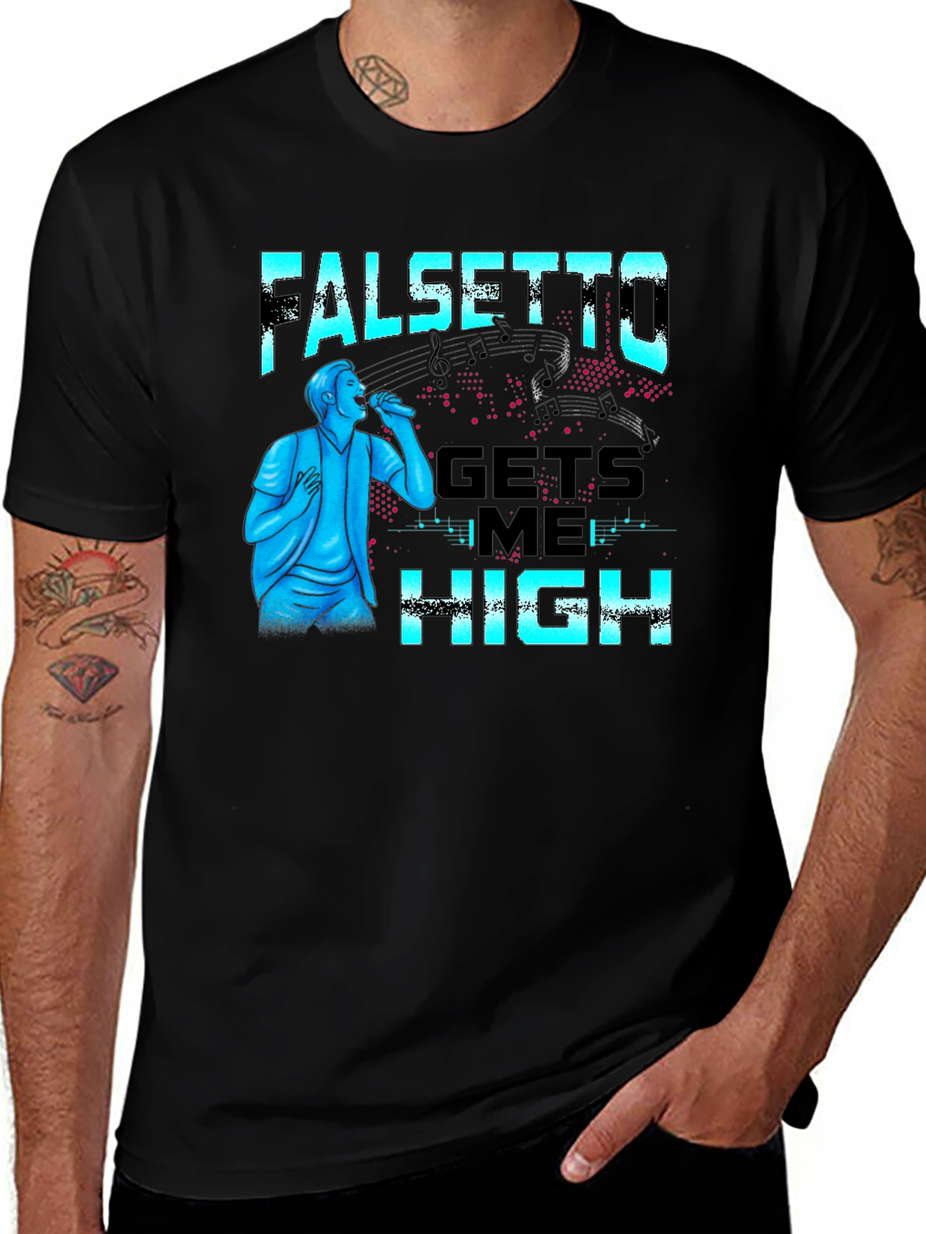 Falsetto Gets Me High Graphic Tee