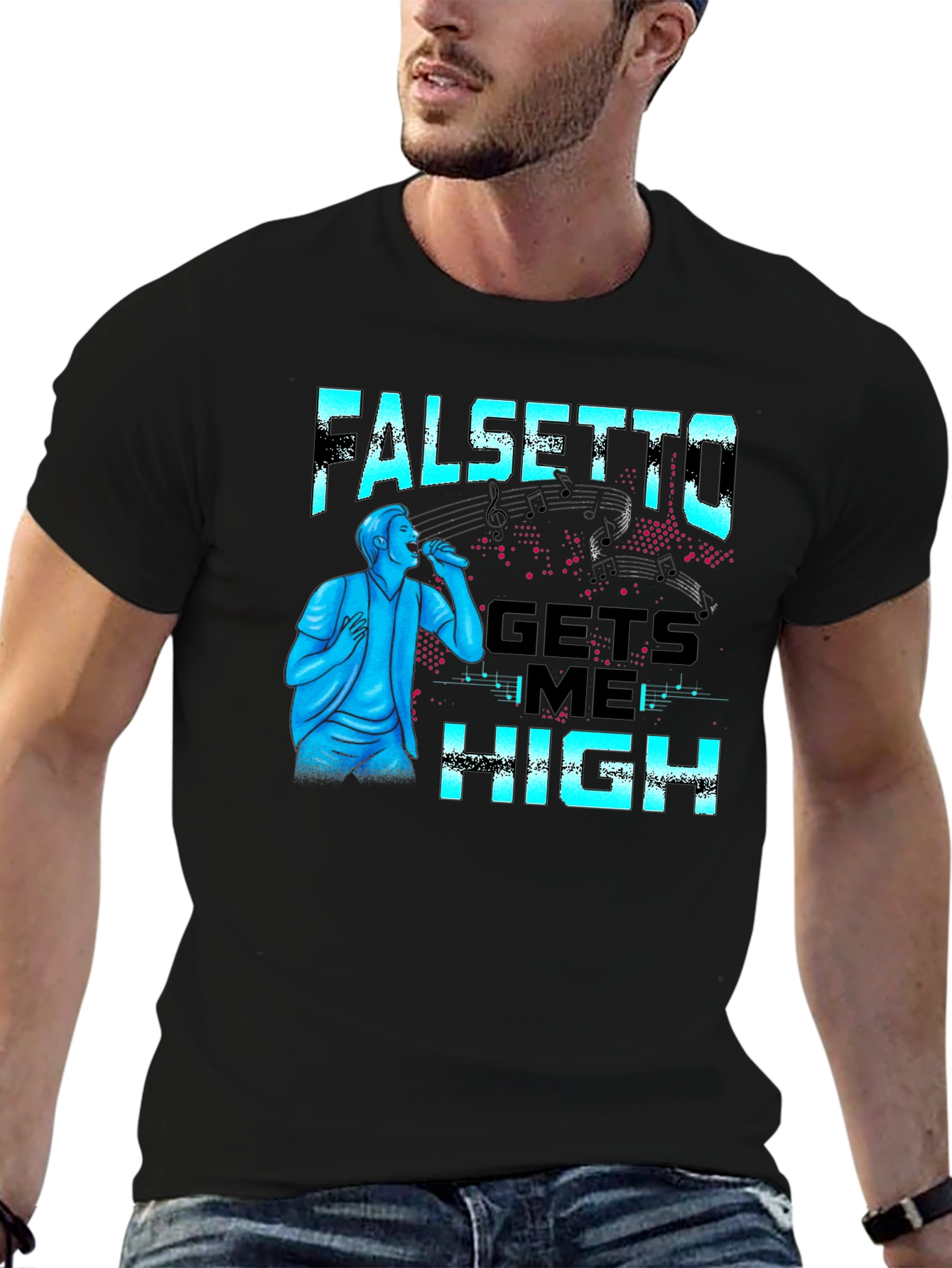 Falsetto Gets Me High Graphic Tee