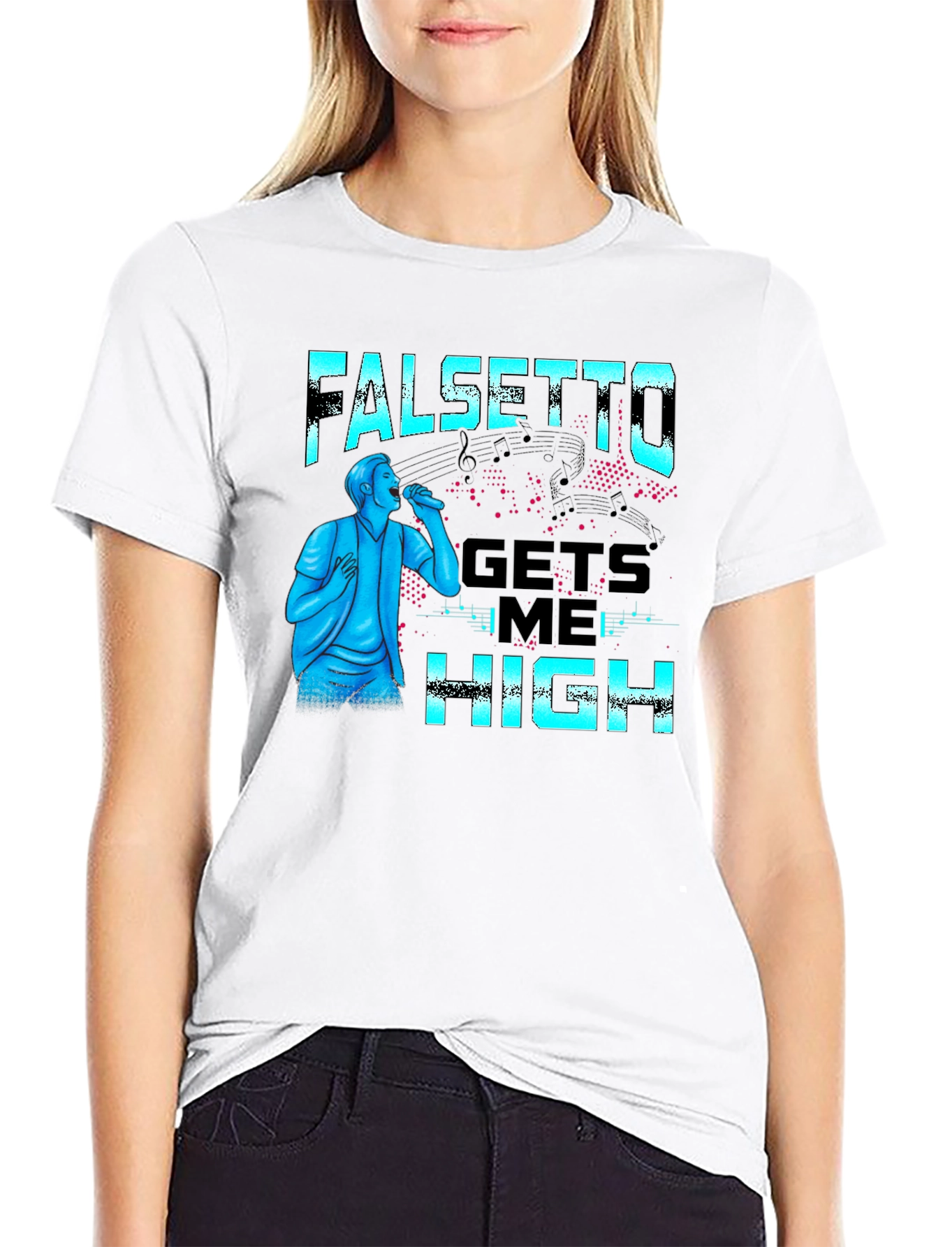 Falsetto Gets Me High Graphic Tee