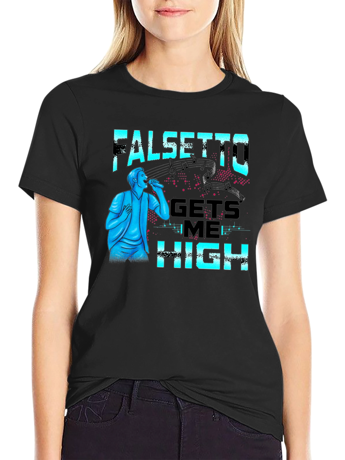 Falsetto Gets Me High Graphic Tee