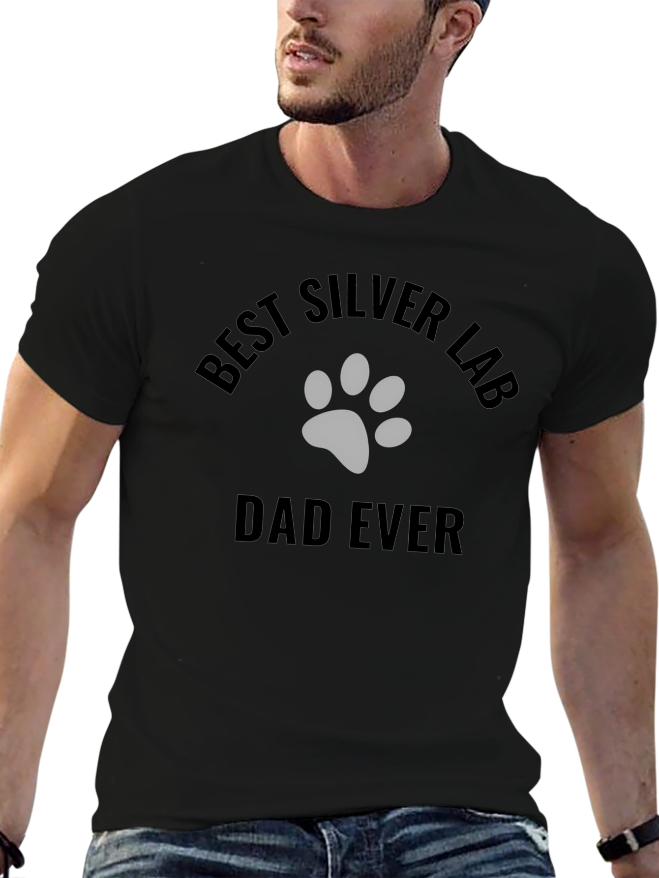 Best Silver Lab Dad Ever T-Shirt