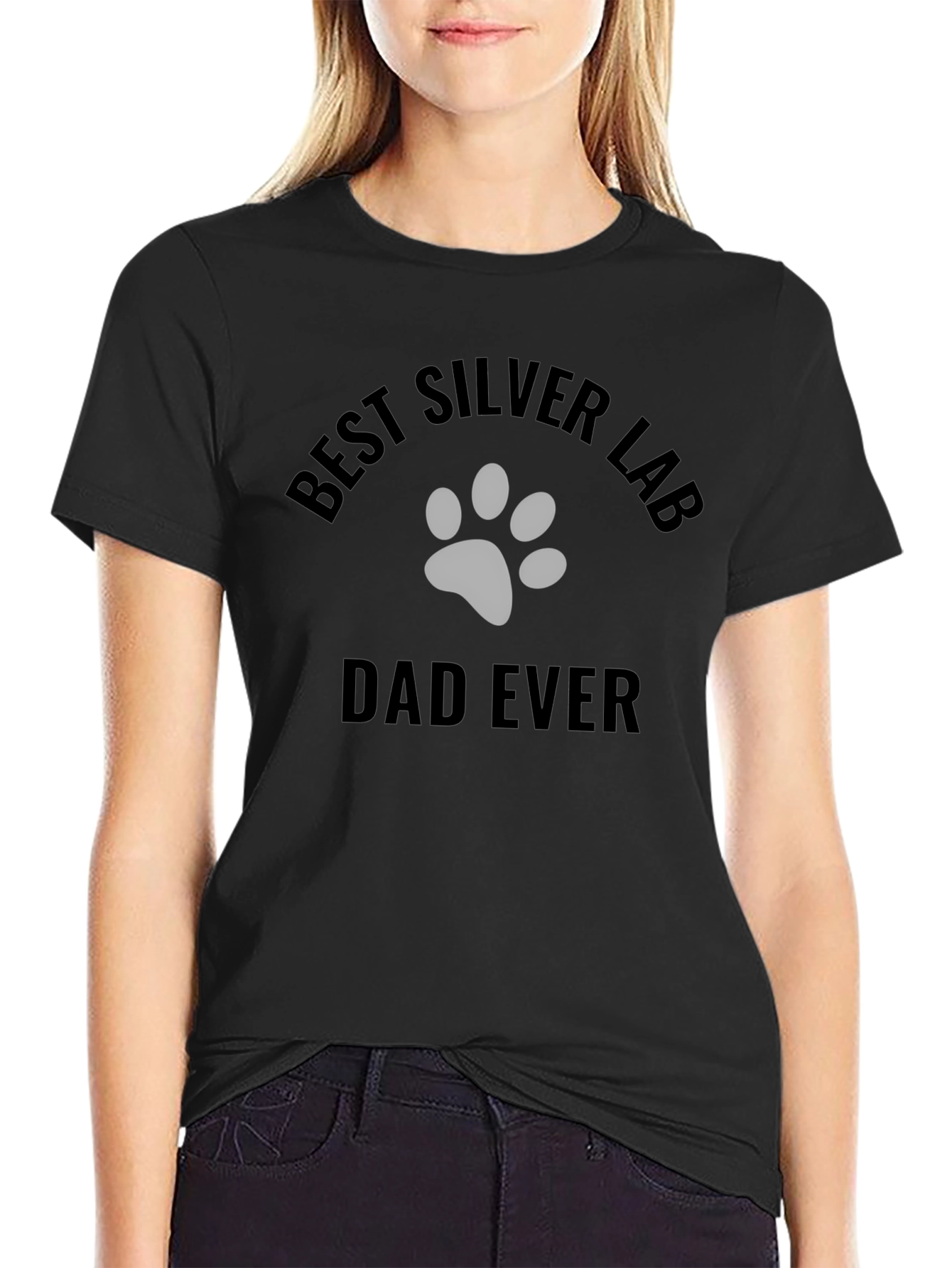 Best Silver Lab Dad Ever T-Shirt