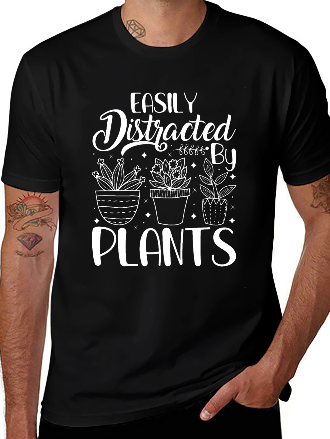 Easily Distracted By Plants Graphic T-Shirt