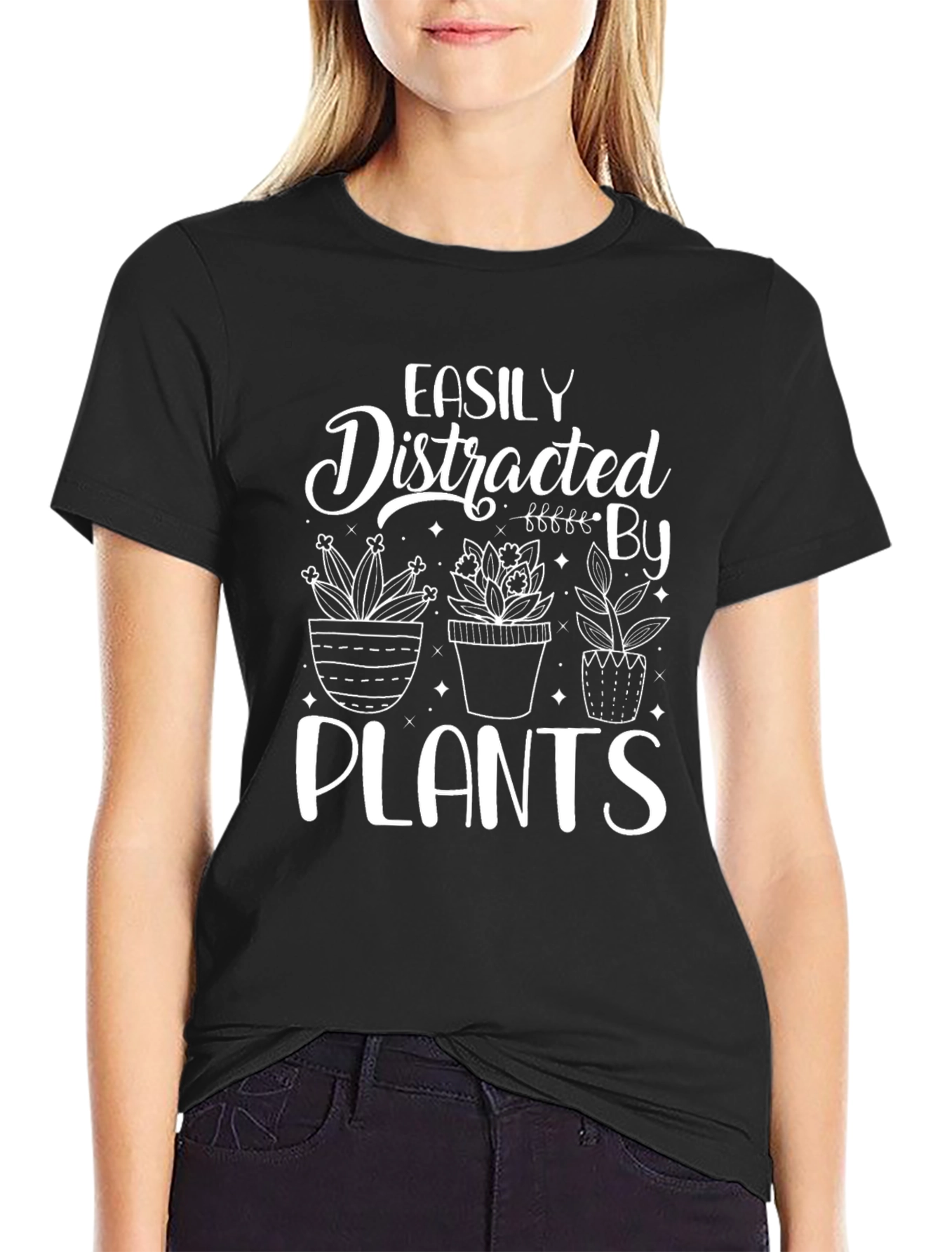 Easily Distracted By Plants Graphic T-Shirt