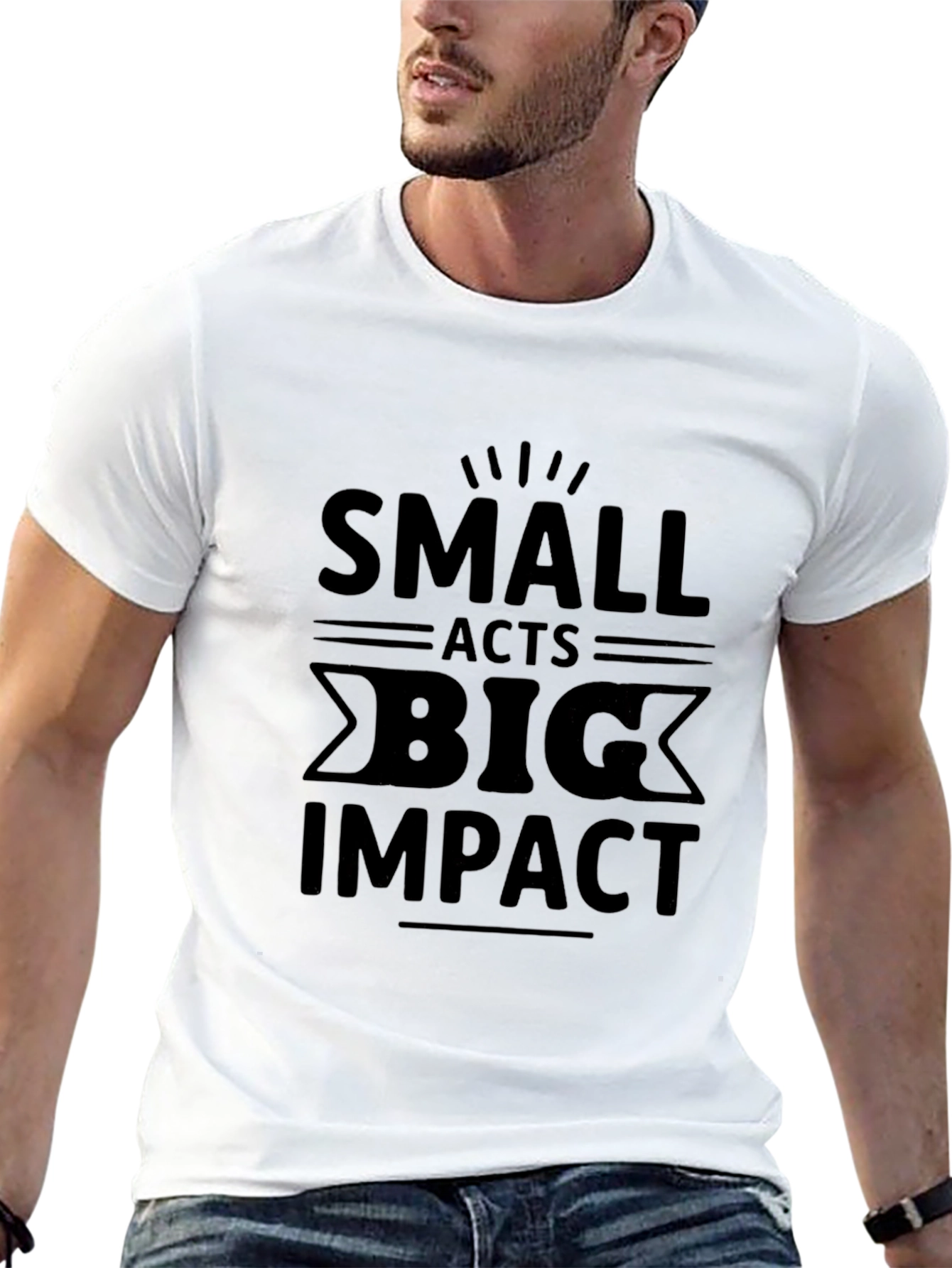 Small Acts Big Impact Graphic Tee - Black