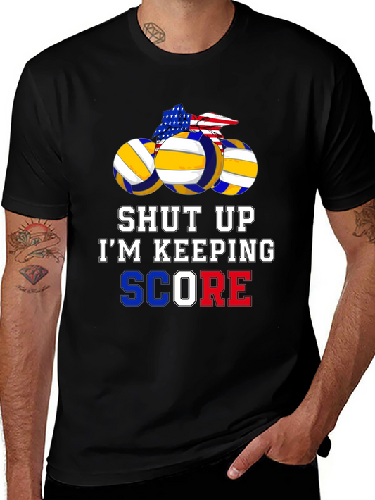 Volleyball Scorekeeper Tee - Shut Up Im Keeping Score