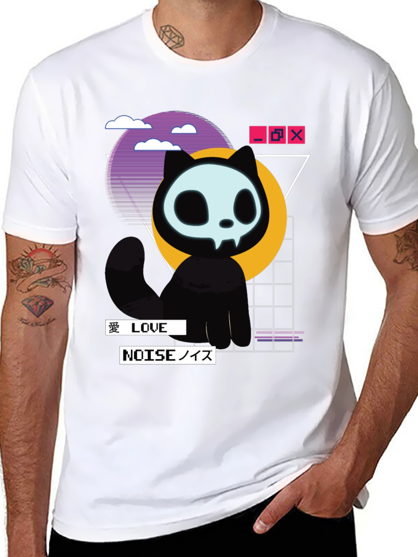 Mystic Cat T-Shirt - Vaporwave Style