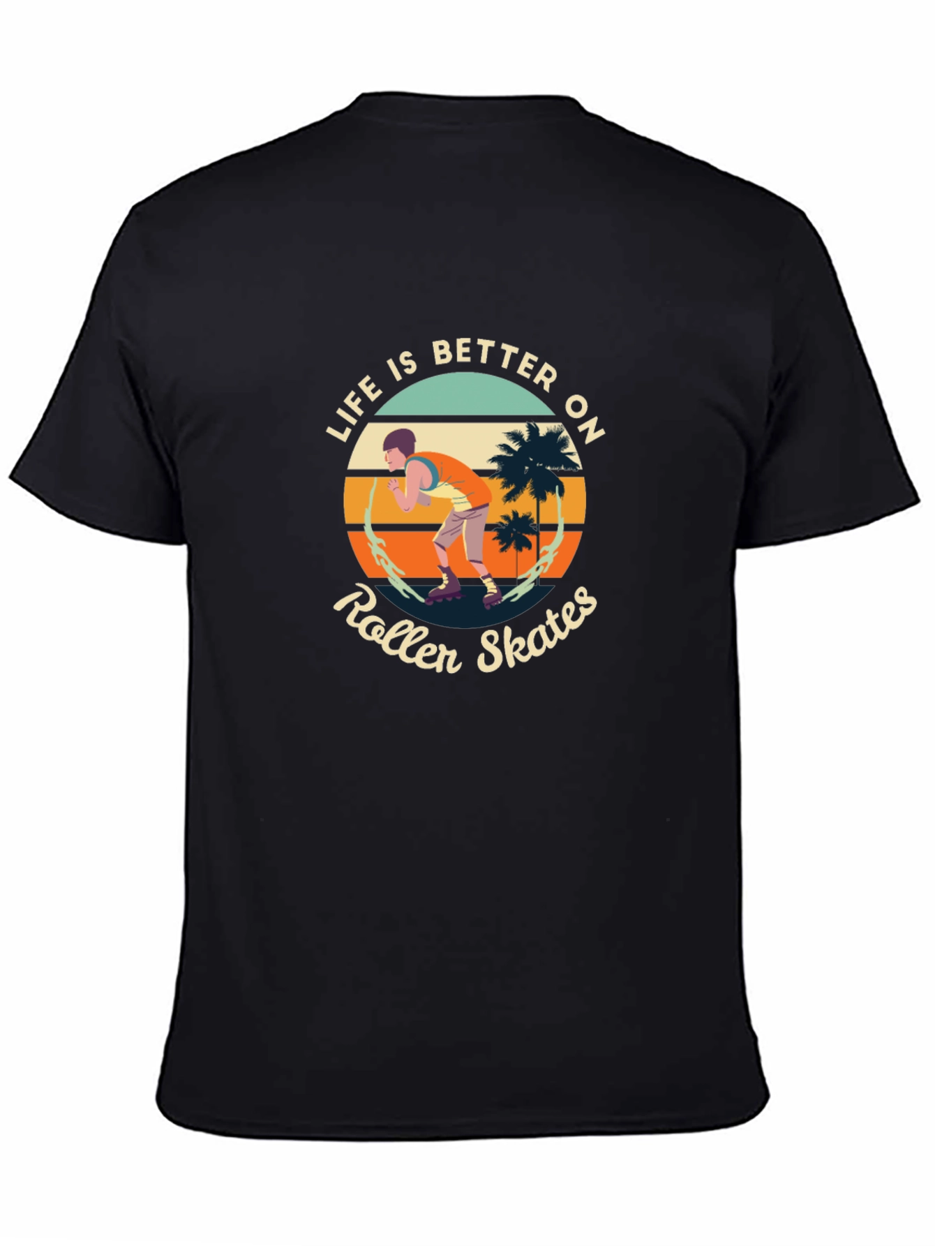 Life is Better on Roller Skates Black Tee