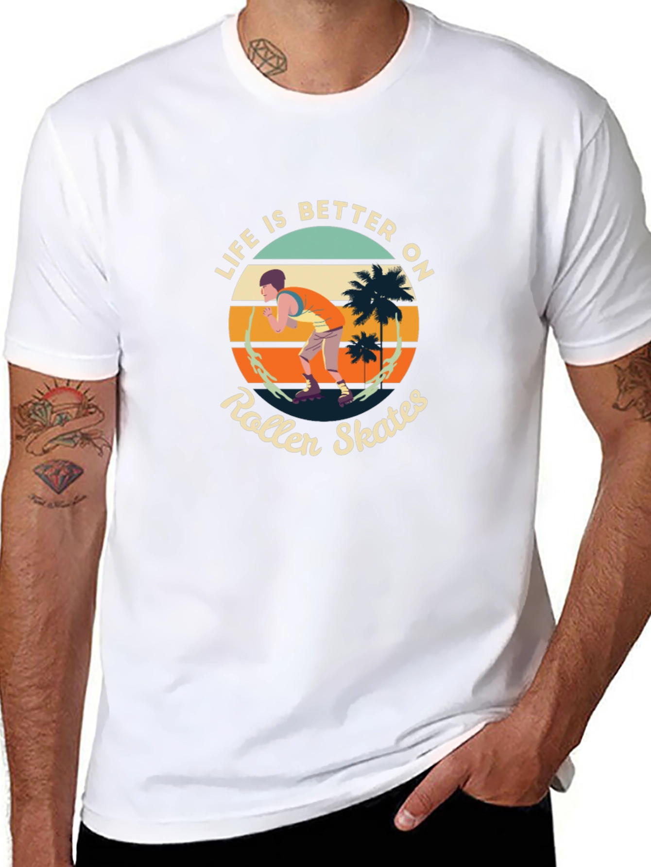Life is Better on Roller Skates Black Tee