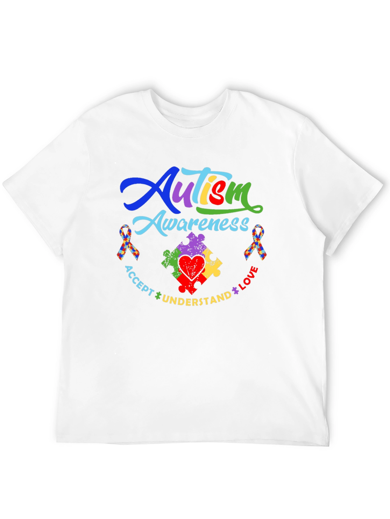 Autism Awareness T-Shirt - Accept Understand Love