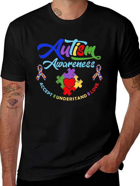 Autism Awareness T-Shirt - Accept Understand Love