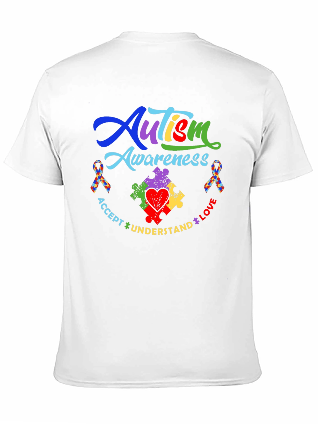 Autism Awareness T-Shirt - Accept Understand Love