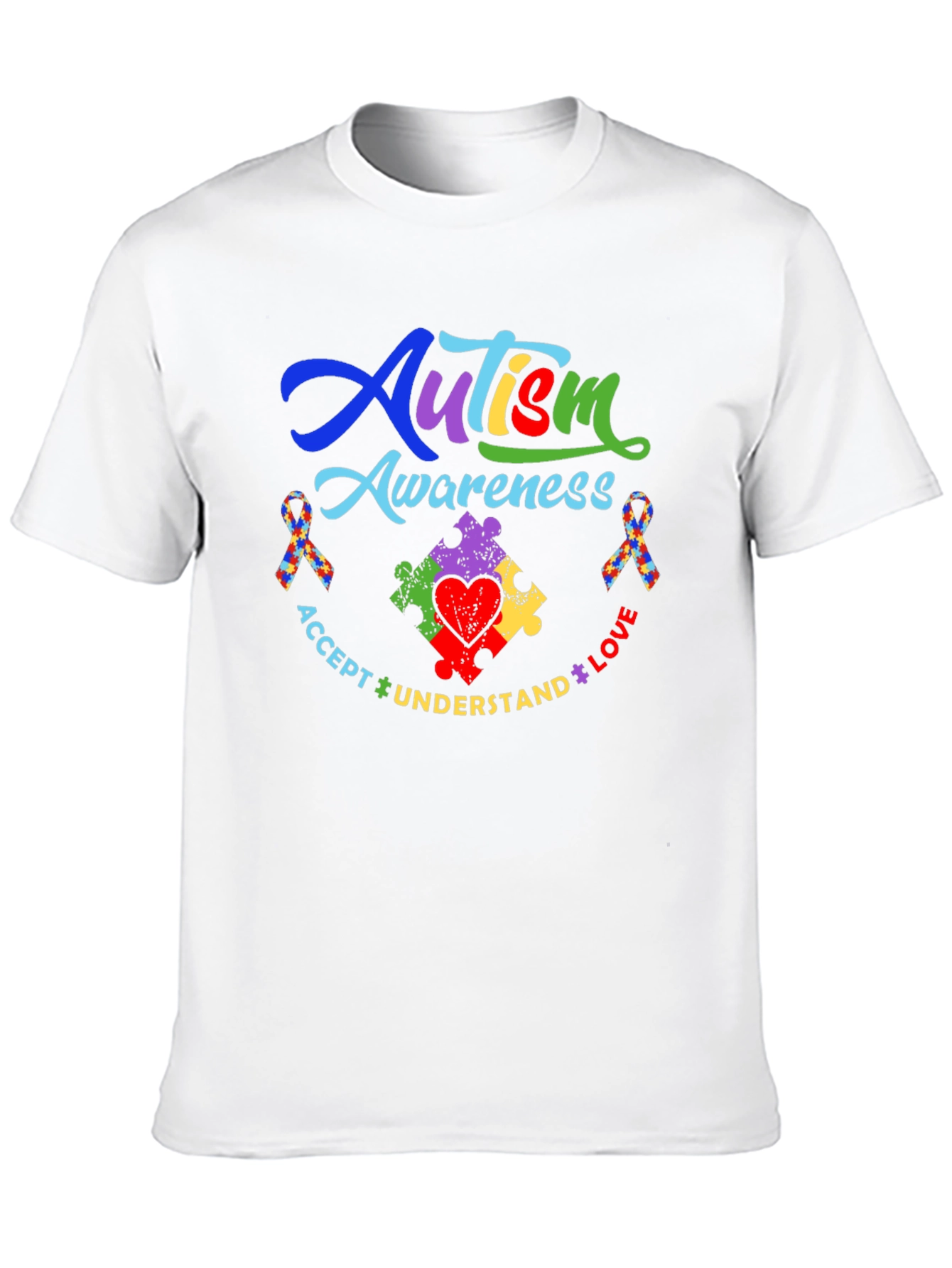 Autism Awareness T-Shirt - Accept Understand Love