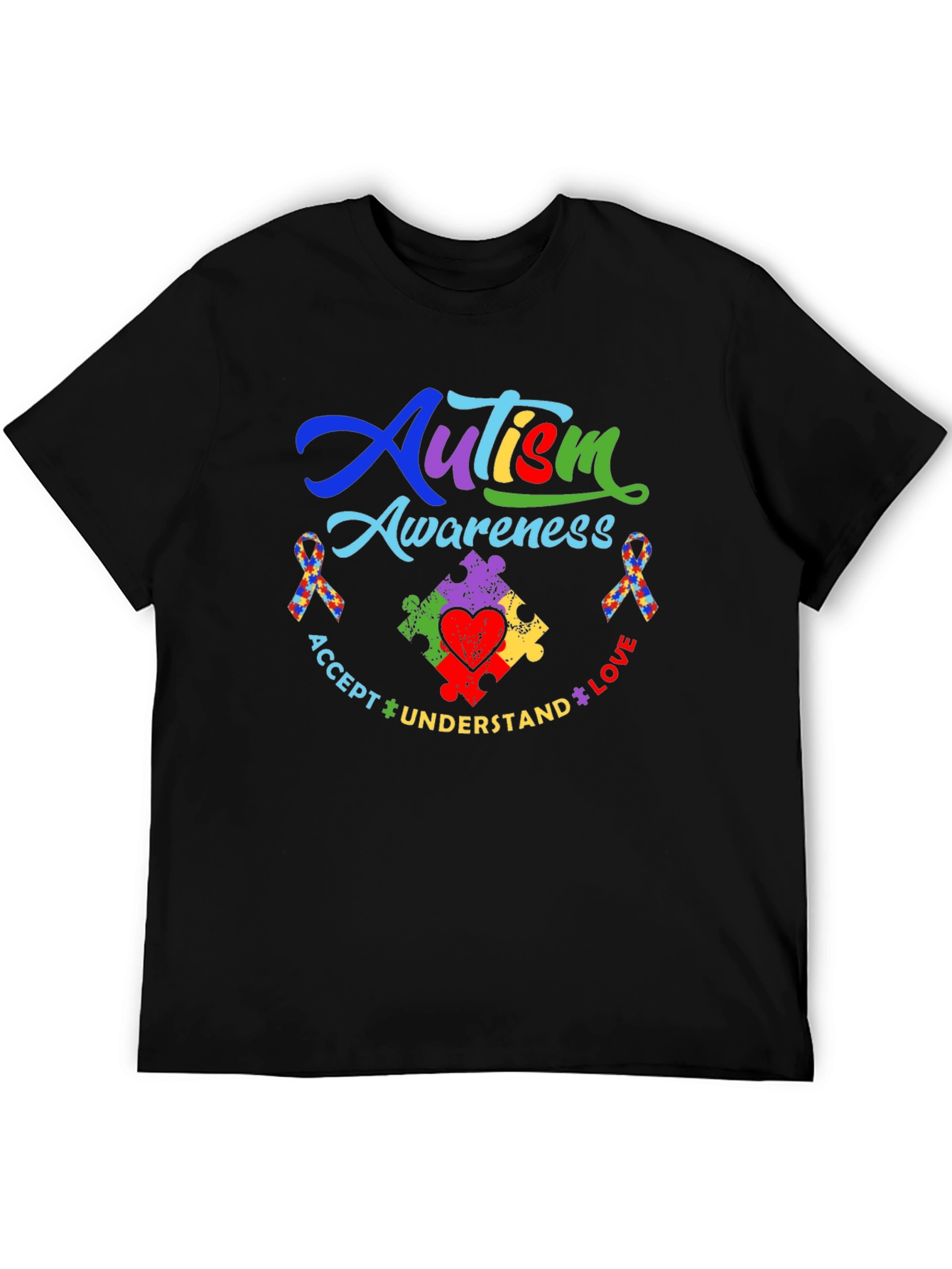 Autism Awareness T-Shirt - Accept Understand Love