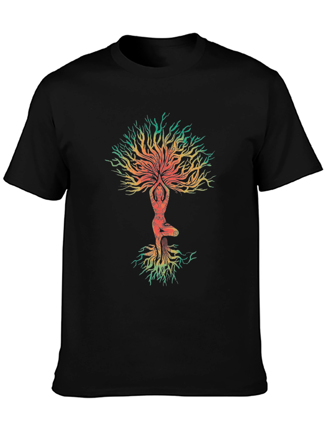 Yoga Tree of Life Graphic Tee - Black