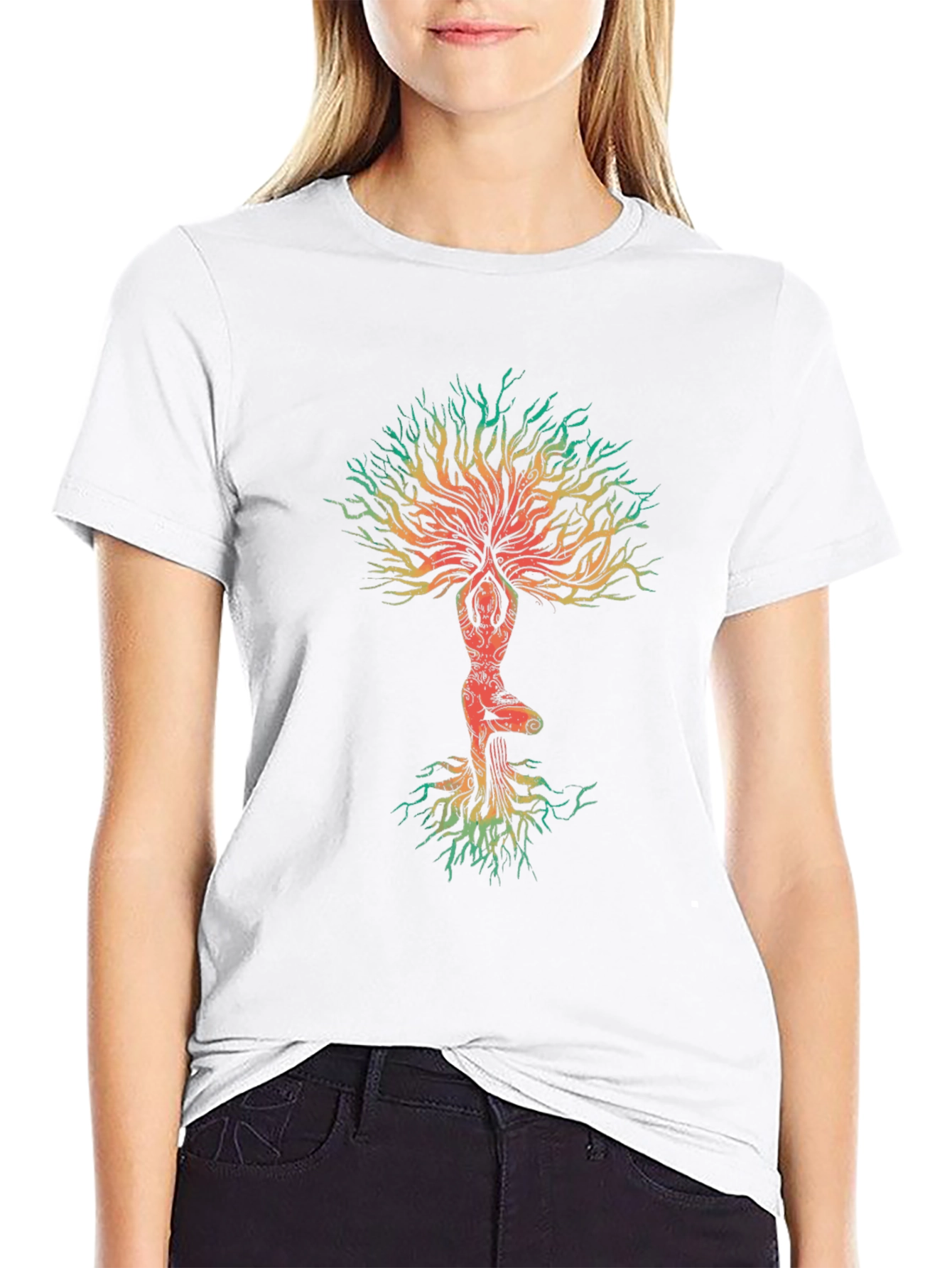 Yoga Tree of Life Graphic Tee - Black