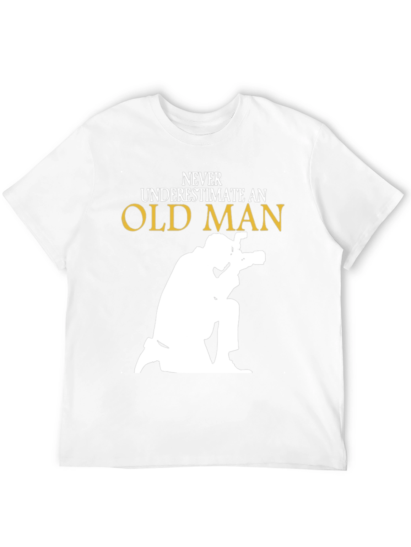 Never Underestimate Old Man Photographer Graphic T-Shirt