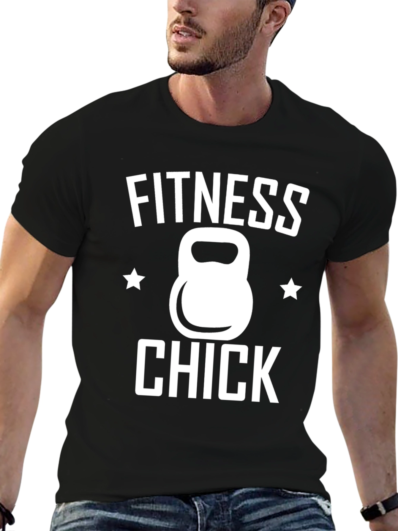 Fitness Chick Kettlebell T-Shirt Gym Workout Tee