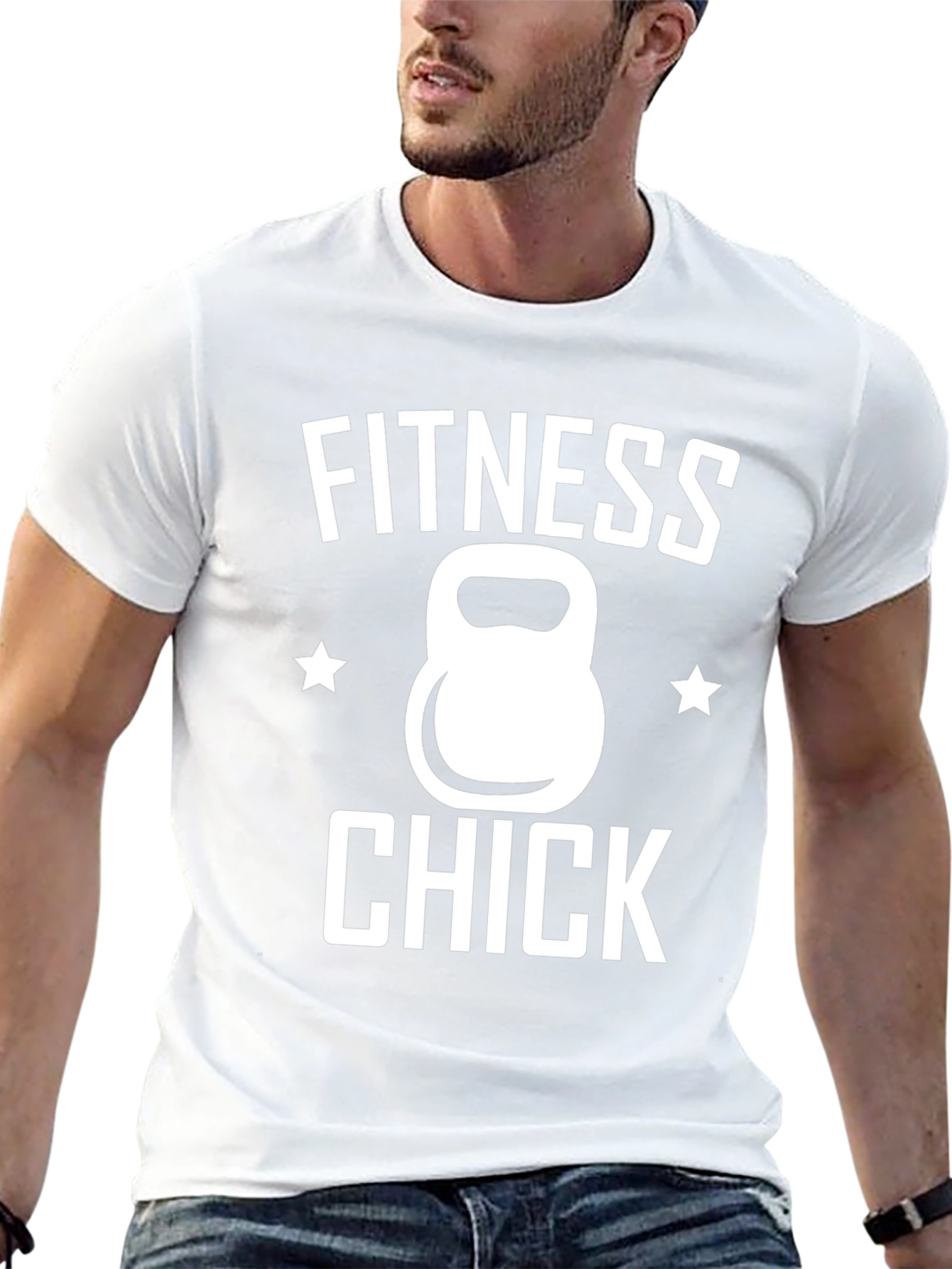 Fitness Chick Kettlebell T-Shirt Gym Workout Tee