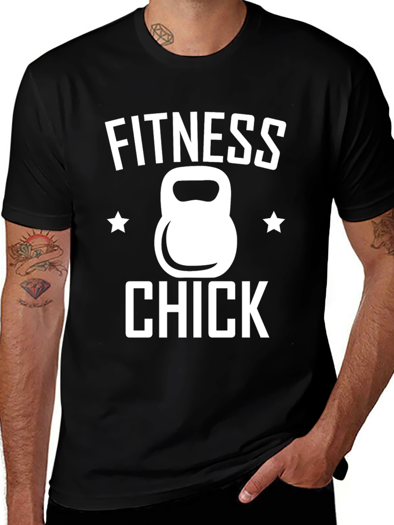 Fitness Chick Kettlebell T-Shirt Gym Workout Tee