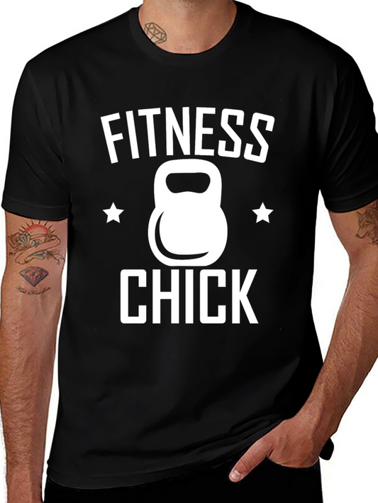 Fitness Chick Kettlebell T-Shirt Gym Workout Tee