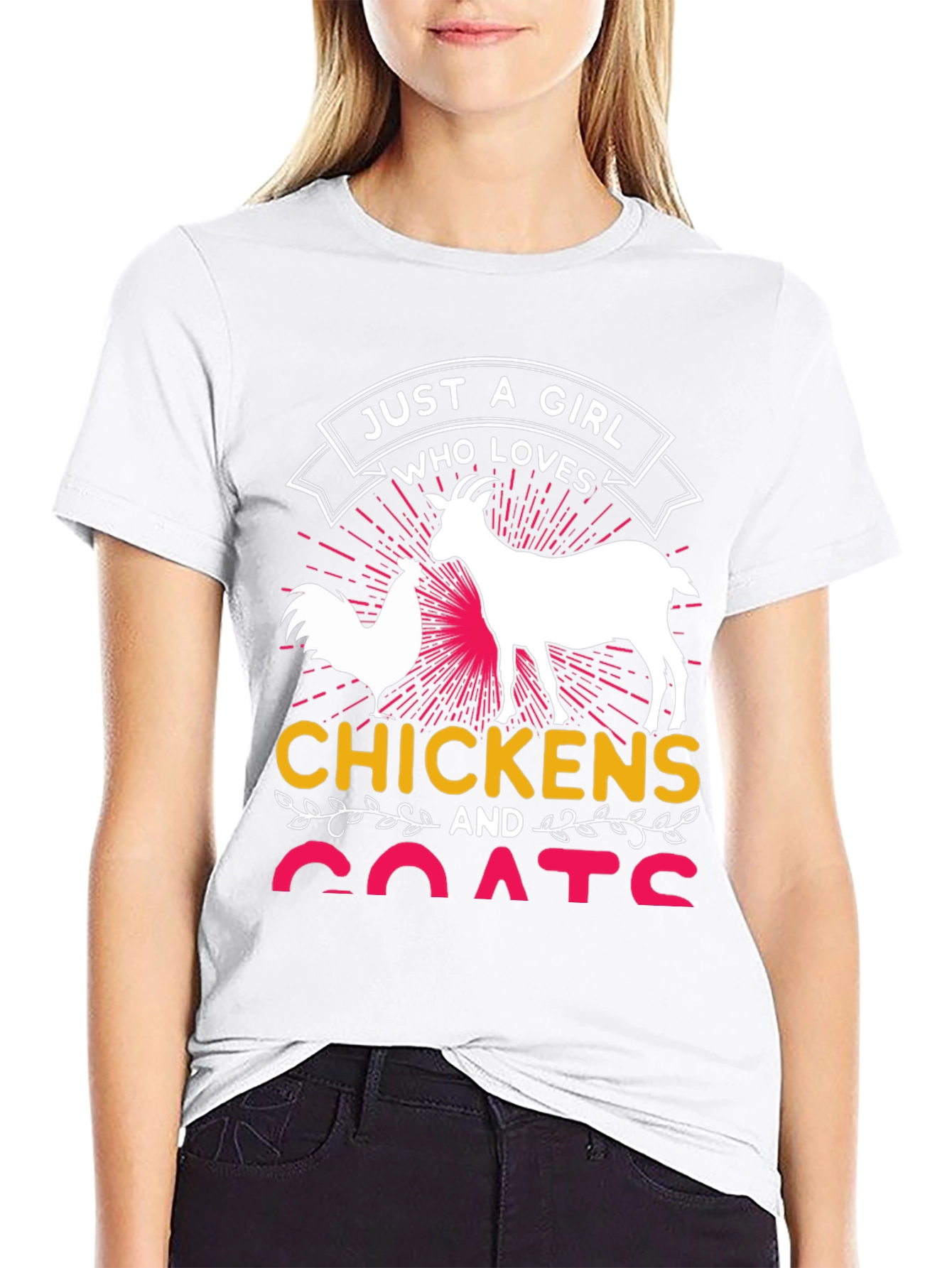 Just a Girl Who Loves Chickens and Goats T-Shirt