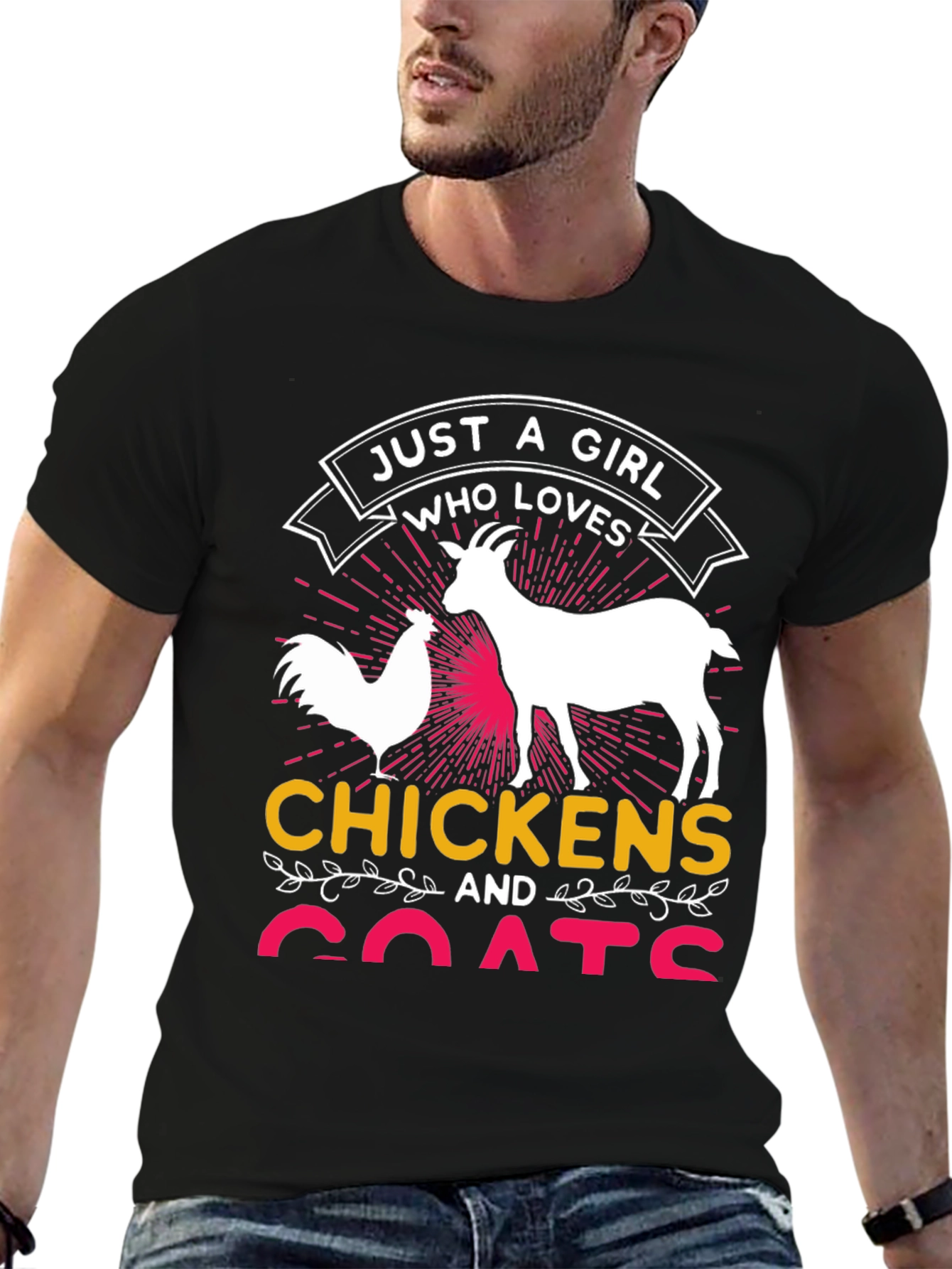 Just a Girl Who Loves Chickens and Goats T-Shirt