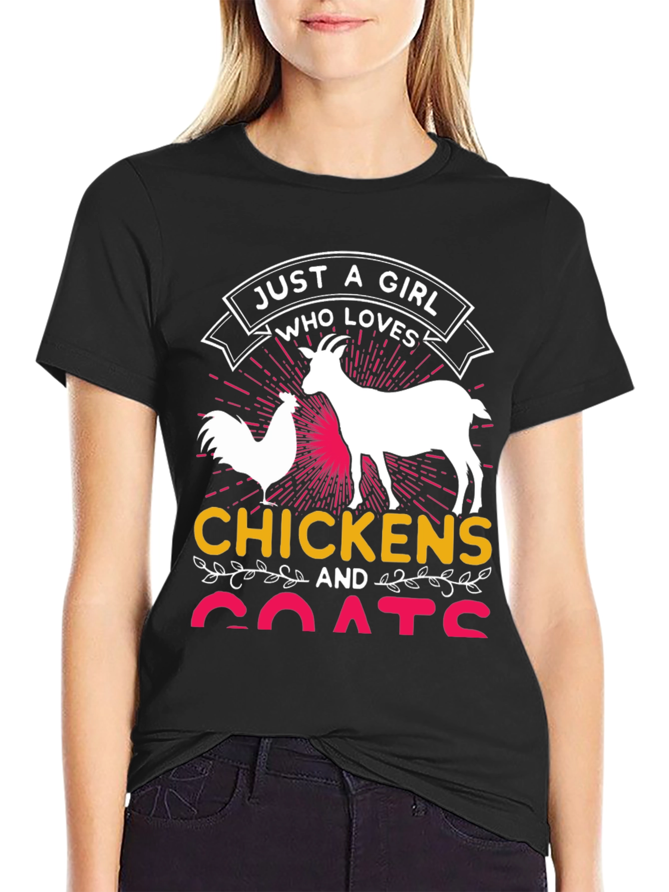Just a Girl Who Loves Chickens and Goats T-Shirt