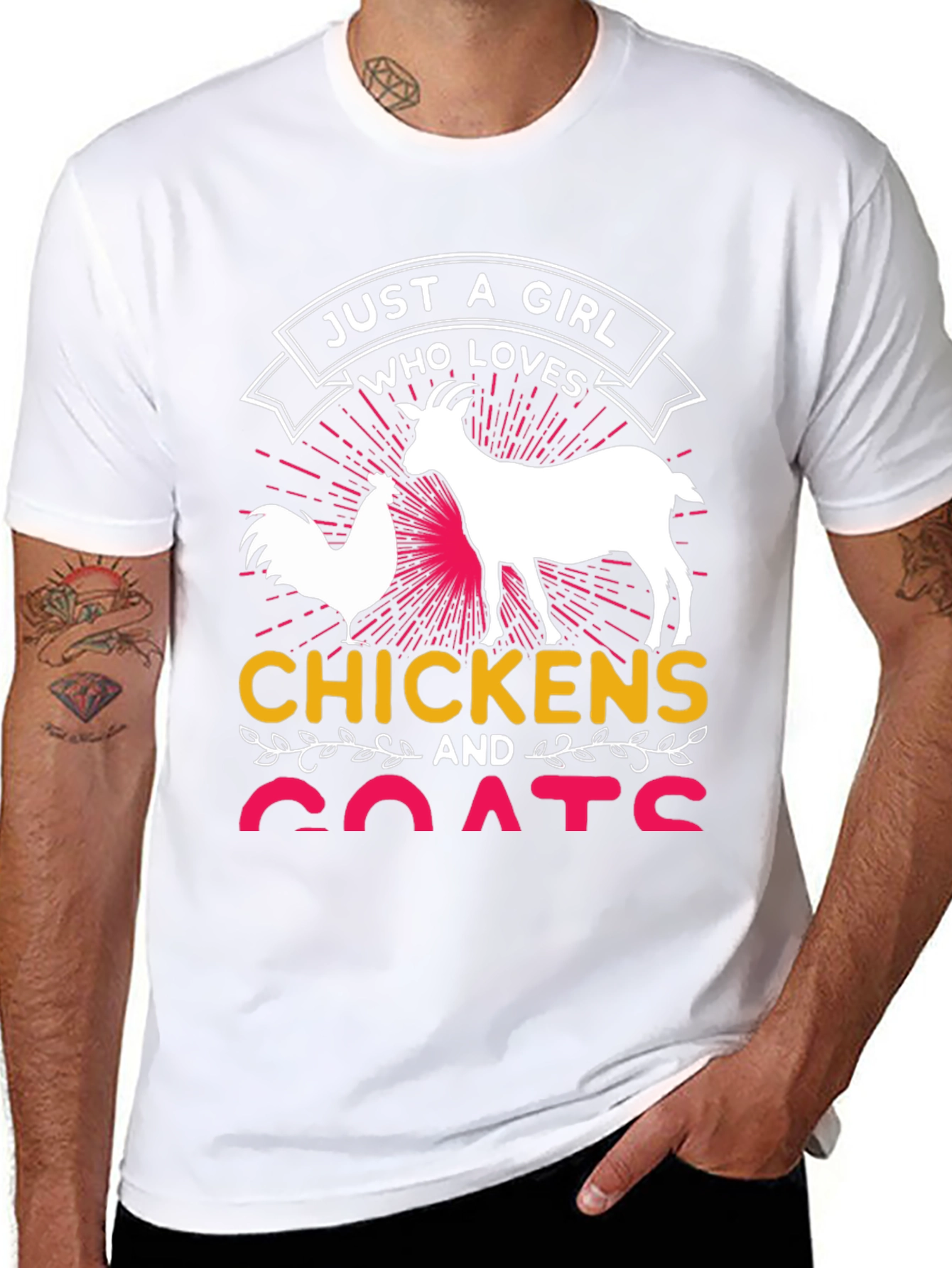 Just a Girl Who Loves Chickens and Goats T-Shirt