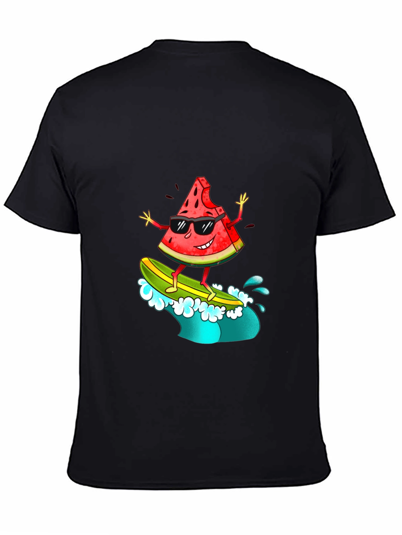 Cool Watermelon Surfer Graphic T-Shirt