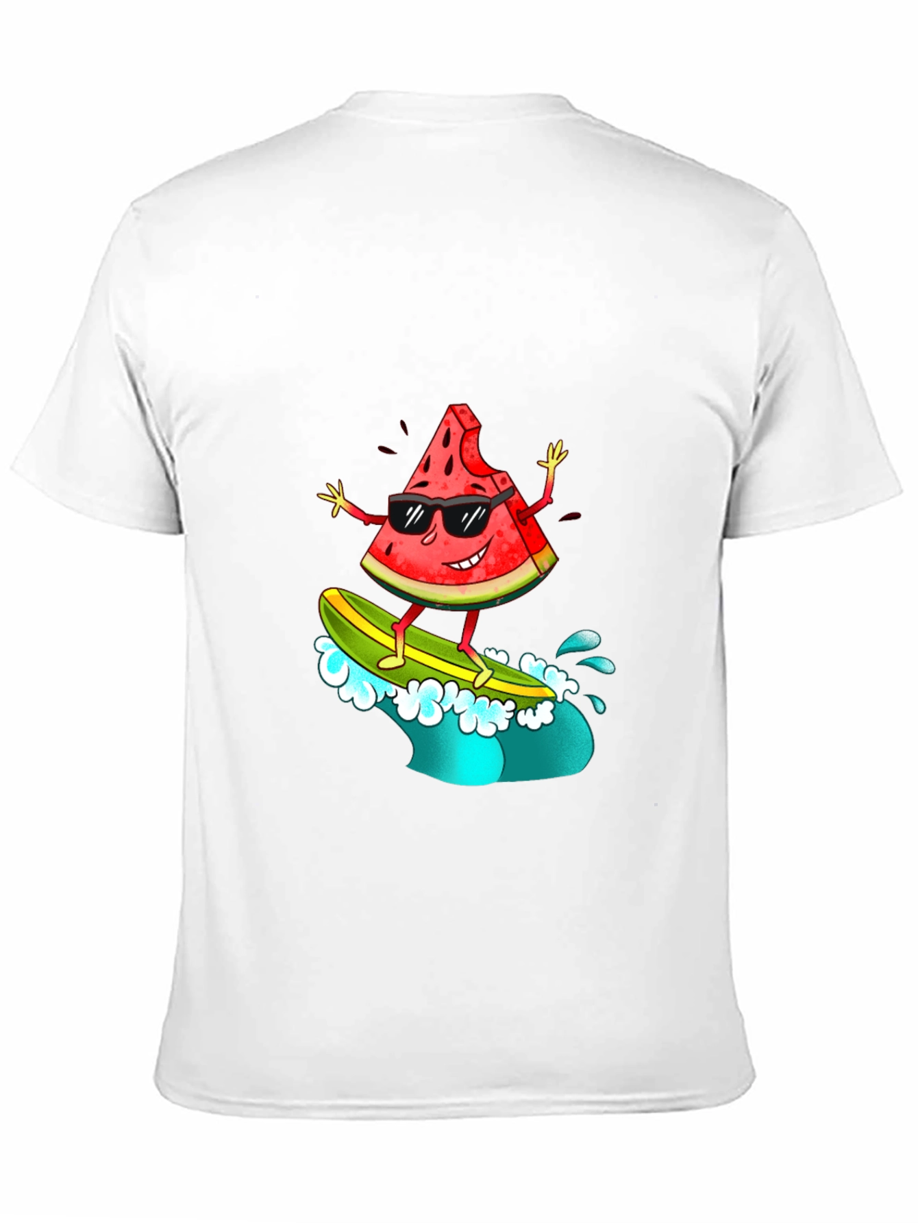 Cool Watermelon Surfer Graphic T-Shirt
