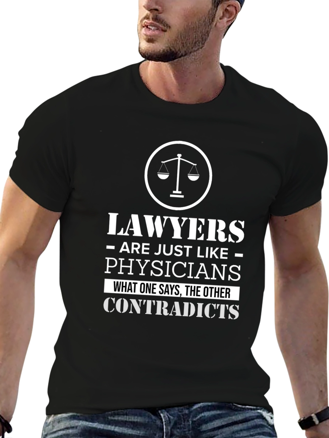 Lawyers Like Physicians Black Graphic Tee