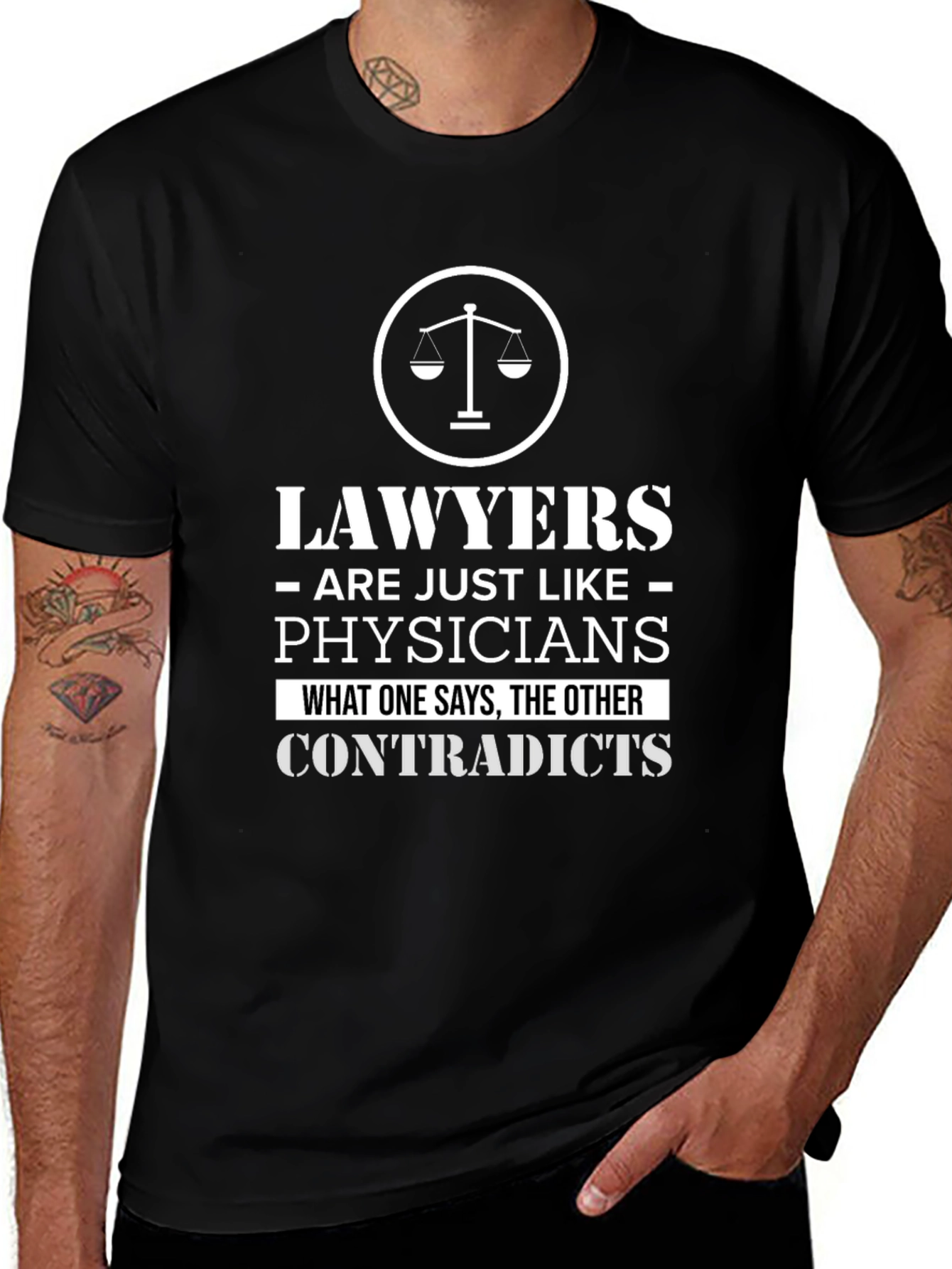 Lawyers Like Physicians Black Graphic Tee