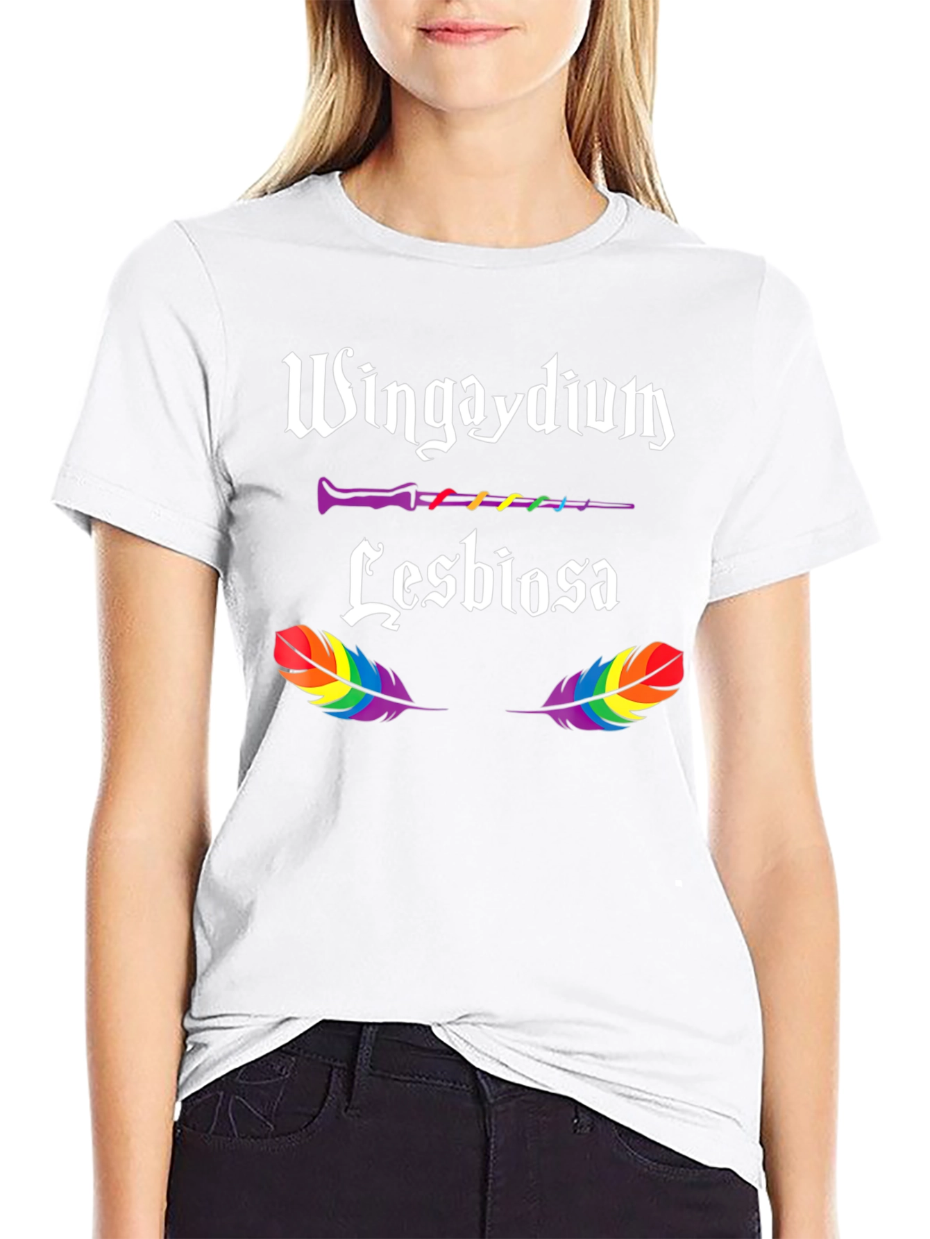 Wingaydium Lesbiosa LGBTQ+ Pride T-Shirt
