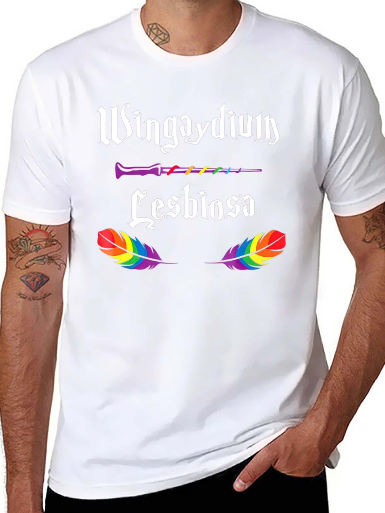 Wingaydium Lesbiosa LGBTQ+ Pride T-Shirt