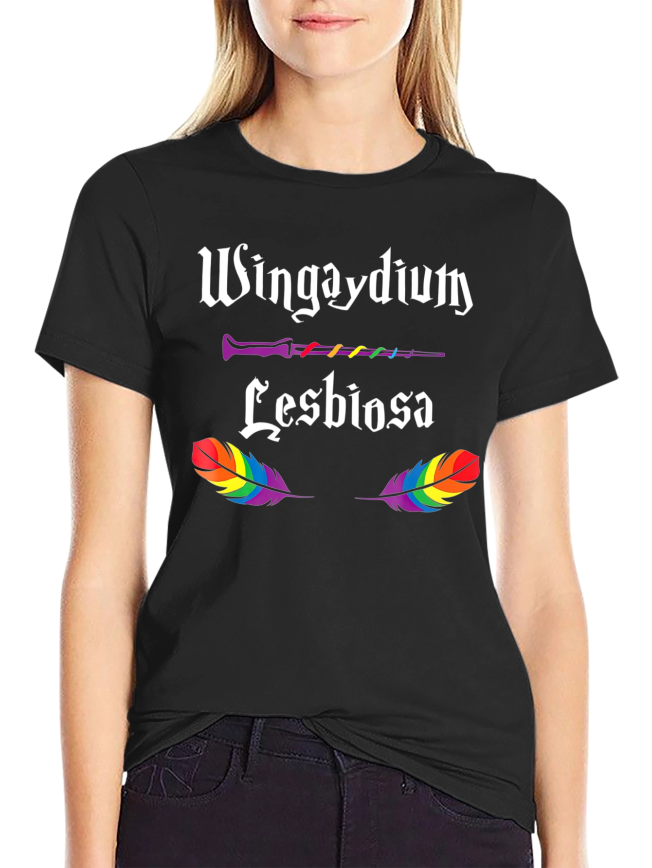Wingaydium Lesbiosa LGBTQ+ Pride T-Shirt