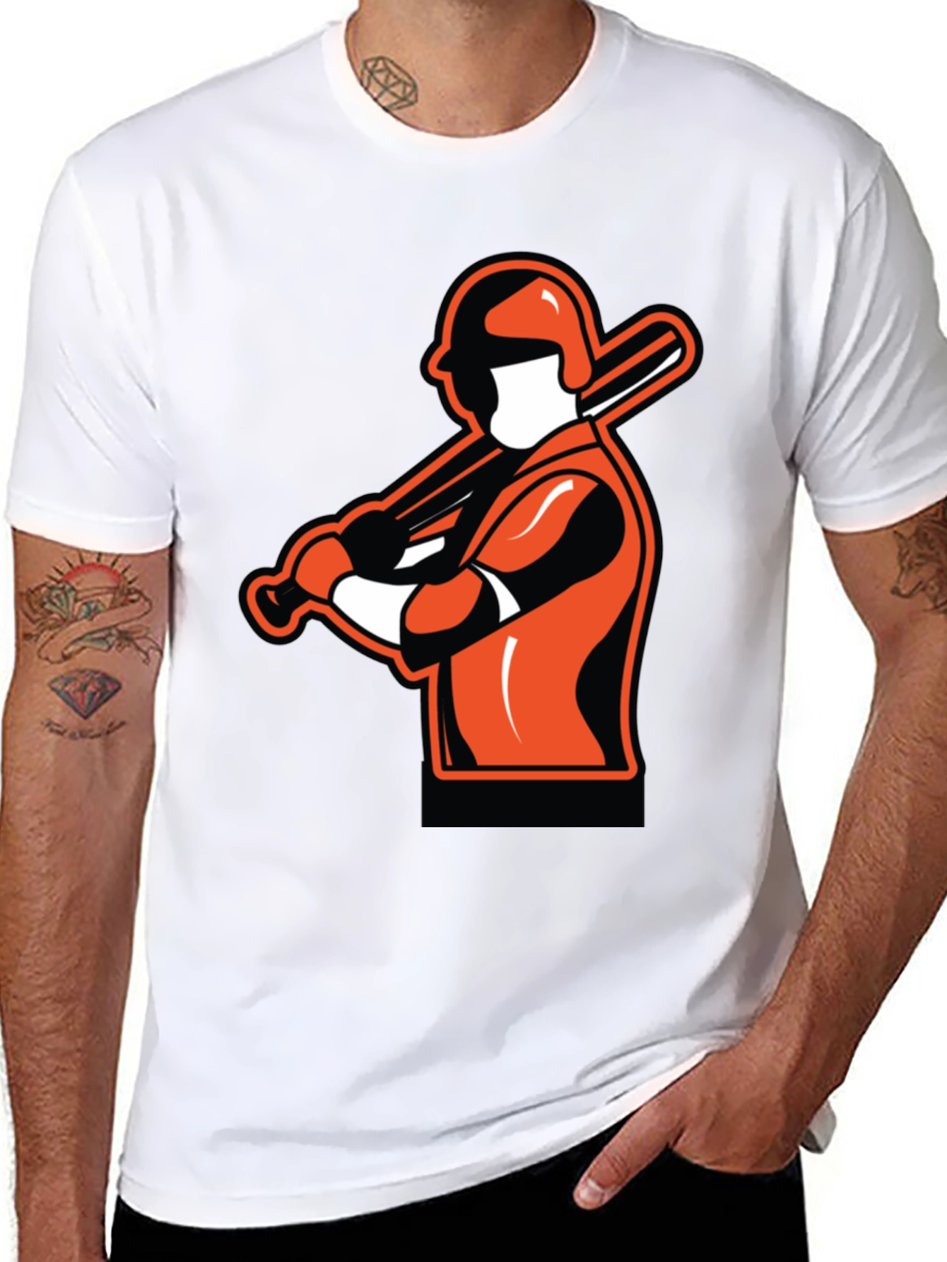 Baseball Player Graphic T-Shirt