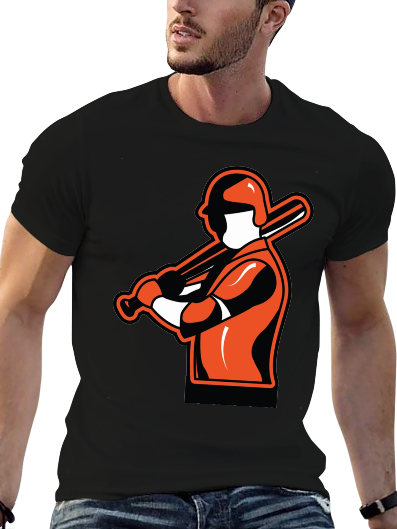 Baseball Player Graphic T-Shirt