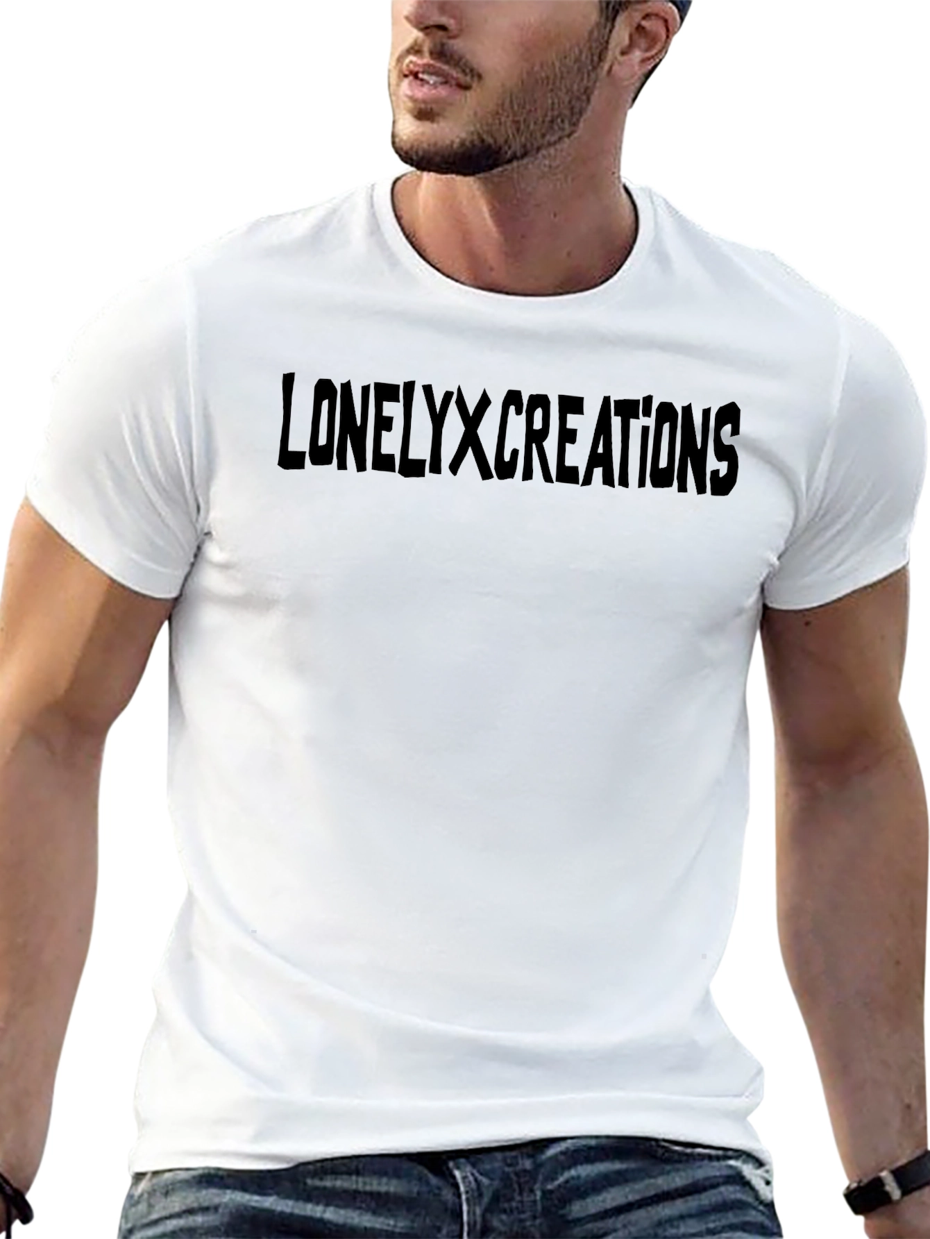 Lonelyxcreations Black Graphic T-Shirt