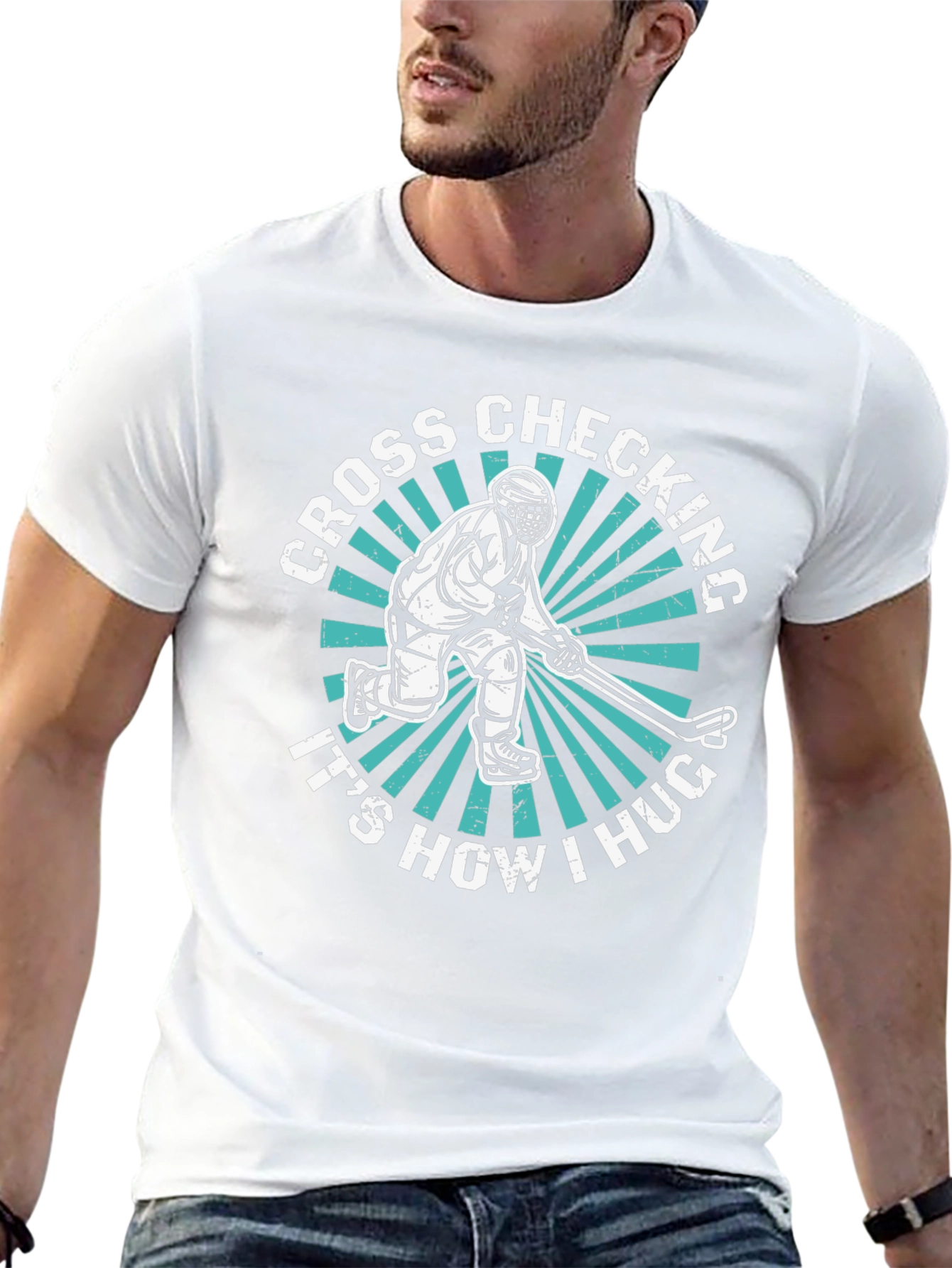 Cross Checking Hockey T-Shirt - Its How I Hug!