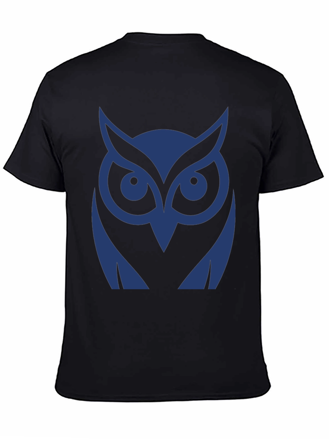 Cool Owl Graphic Tee - Black Cotton T-Shirt