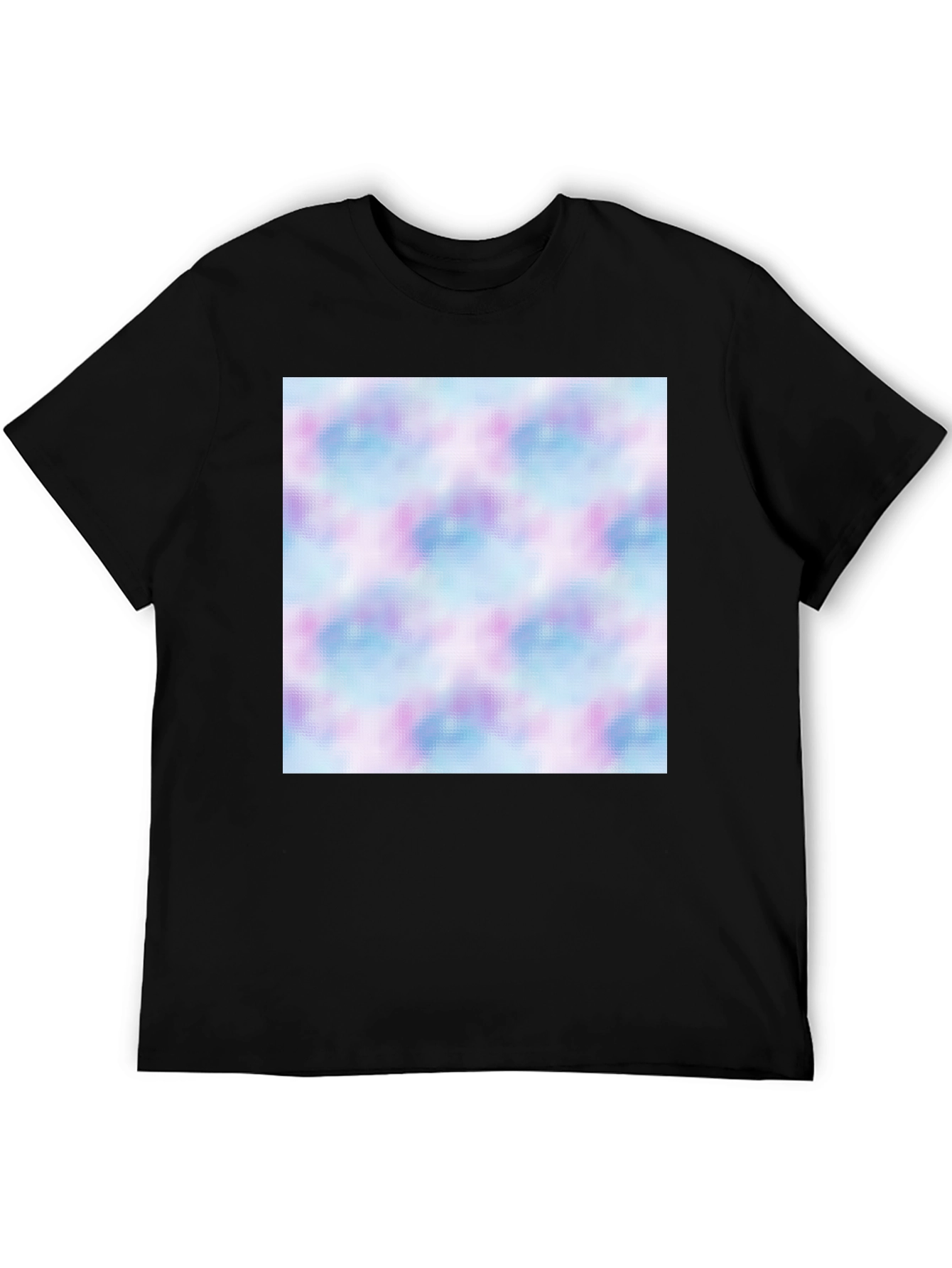 Mens Black T-Shirt with Abstract Pattern