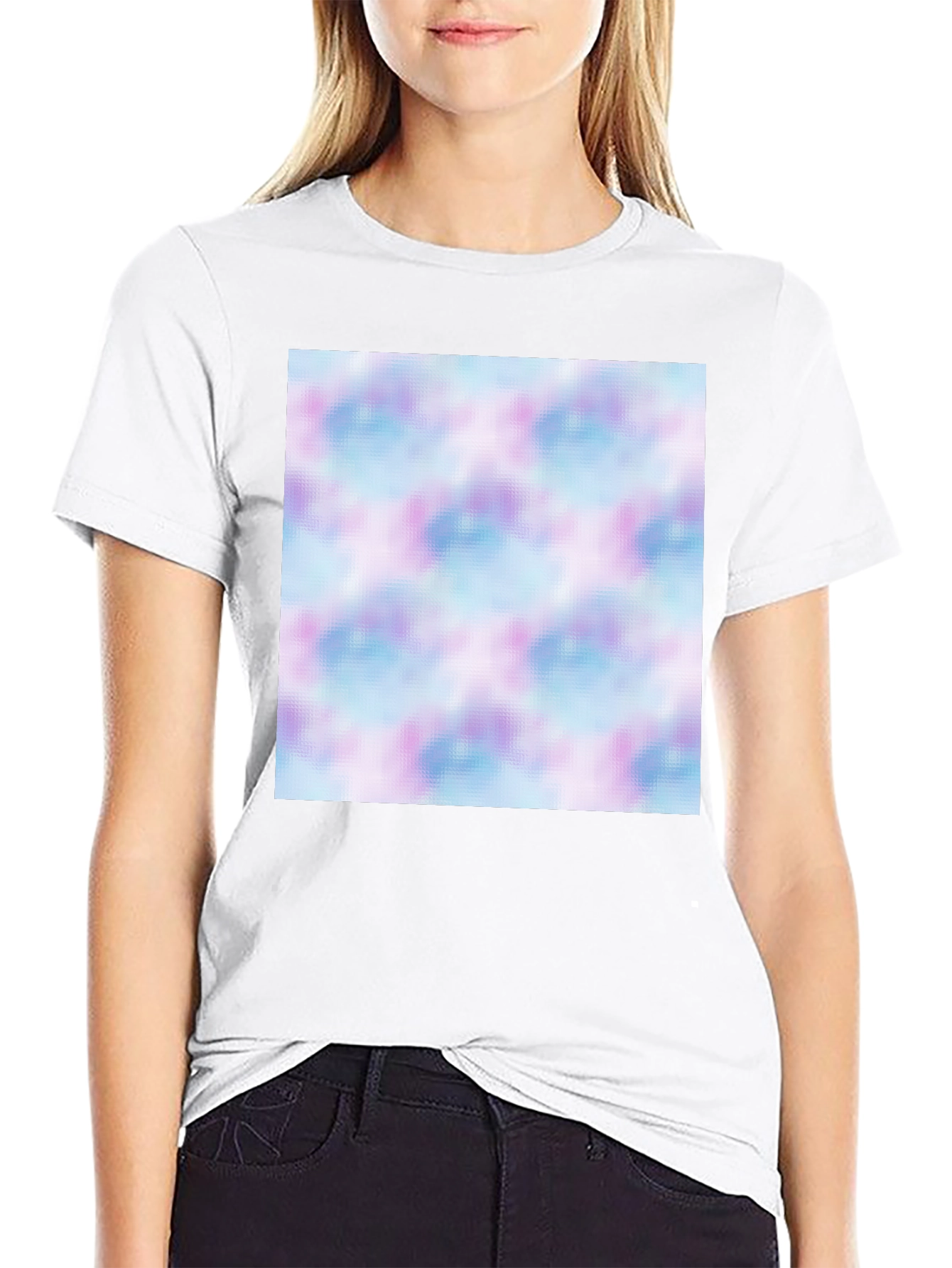 Mens Black T-Shirt with Abstract Pattern
