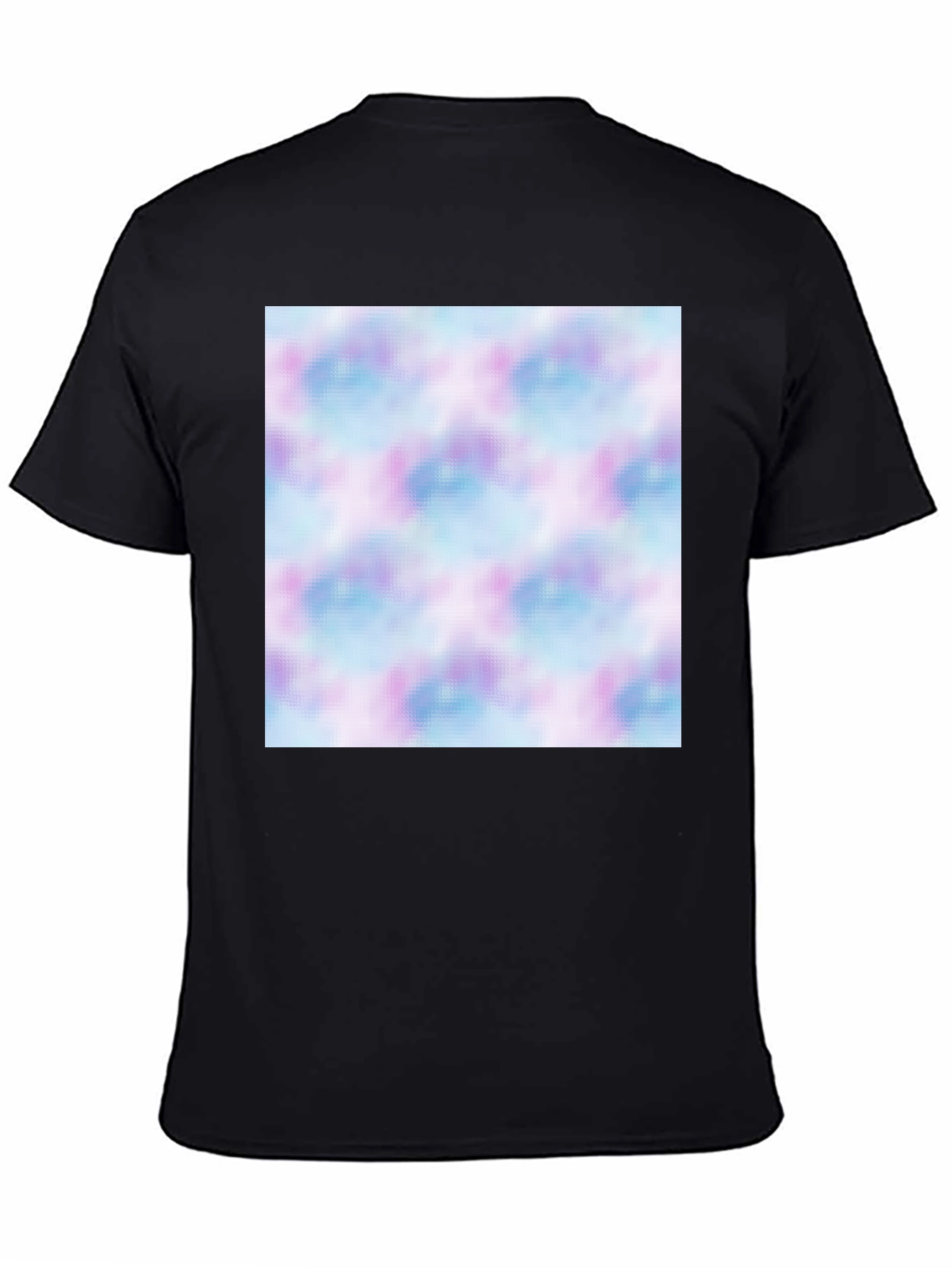 Mens Black T-Shirt with Abstract Pattern